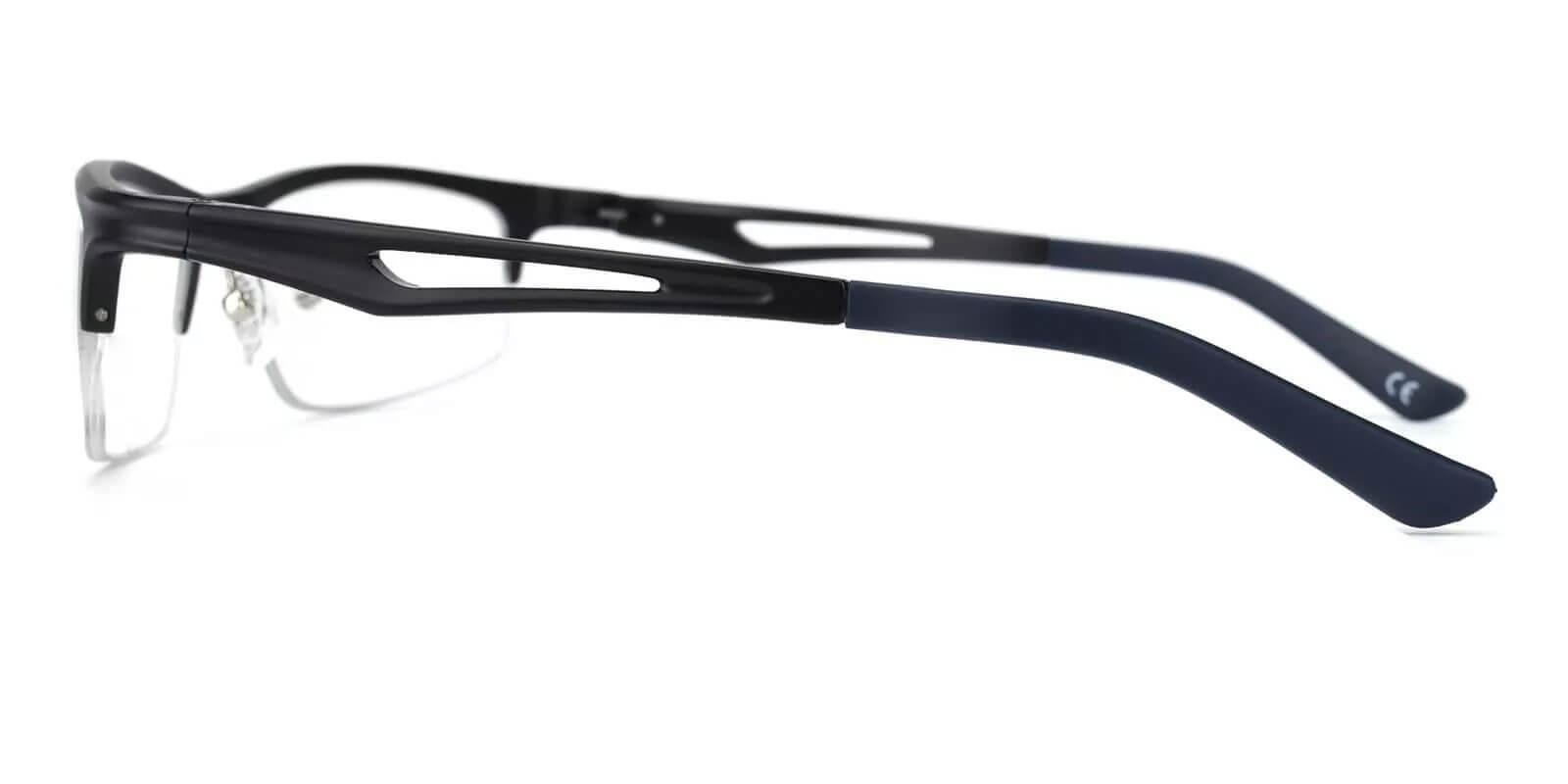 Mariner Black Metal Eyeglasses , SpringHinges , NosePads Frames from ABBE Glasses