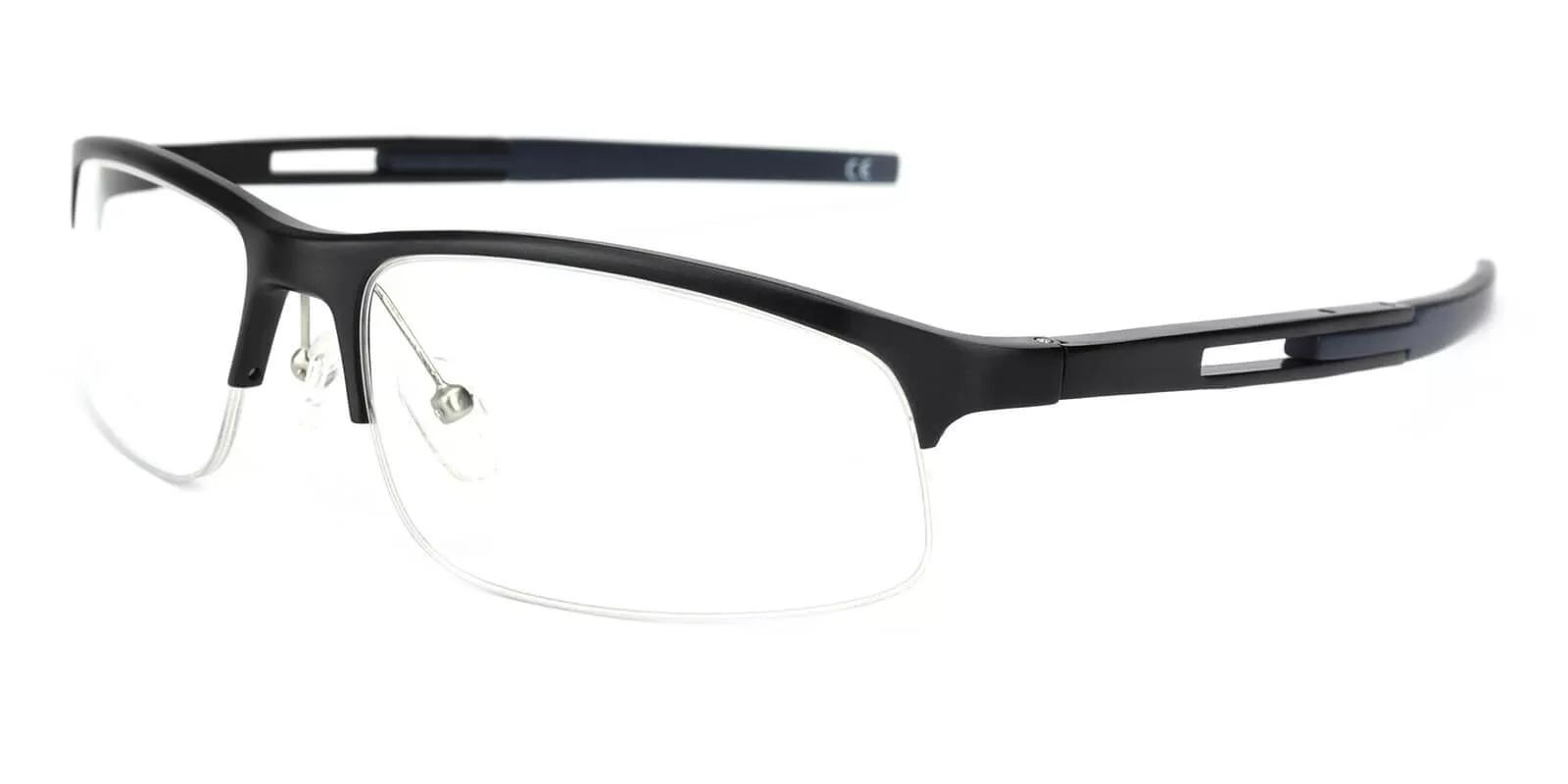 Greyson Black Metal Eyeglasses , SportsGlasses , SpringHinges , NosePads Frames from ABBE Glasses