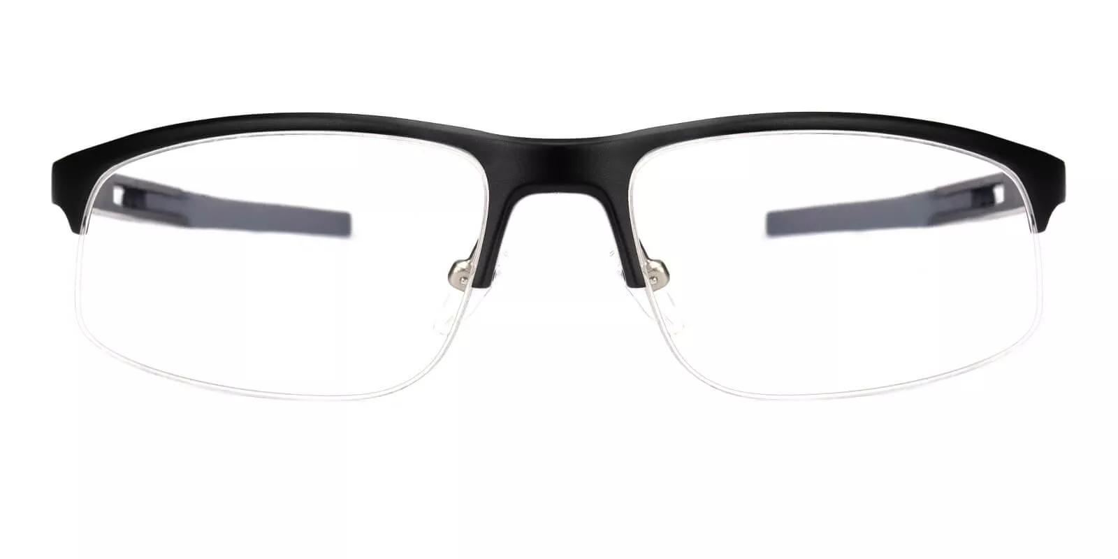 Greyson Black Metal Eyeglasses , SportsGlasses , SpringHinges , NosePads Frames from ABBE Glasses