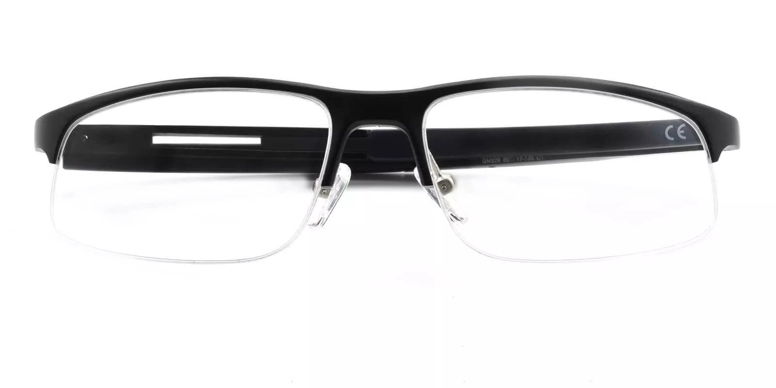 Greyson Black Metal Eyeglasses , SportsGlasses , SpringHinges , NosePads Frames from ABBE Glasses