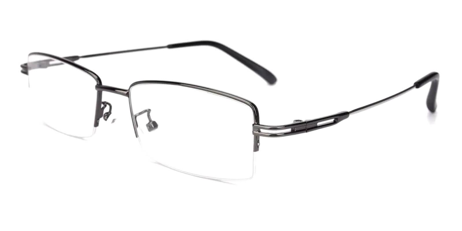 Connor Gun Metal Eyeglasses , NosePads Frames from ABBE Glasses