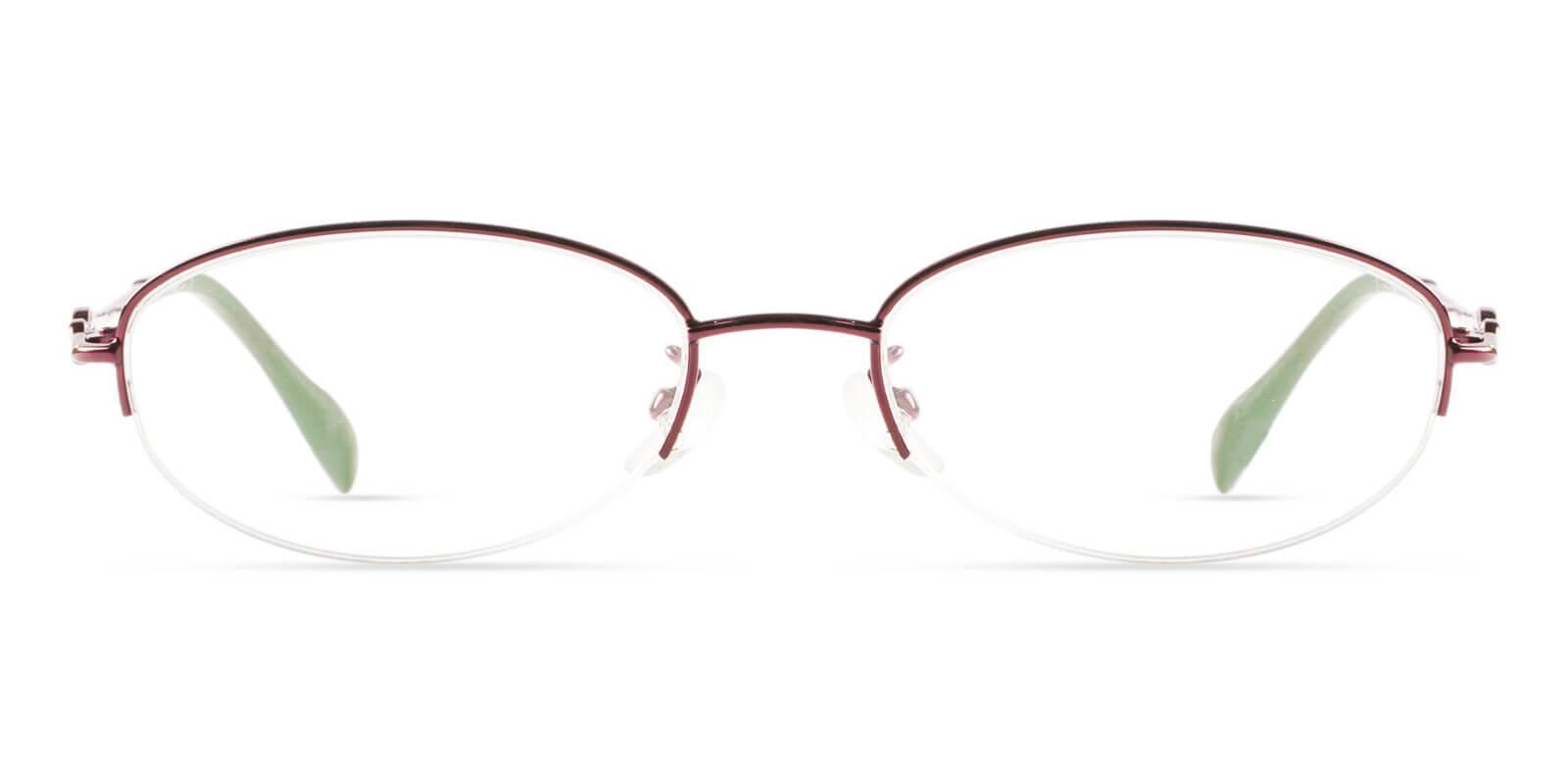 Bella Red Metal Eyeglasses , NosePads Frames from ABBE Glasses