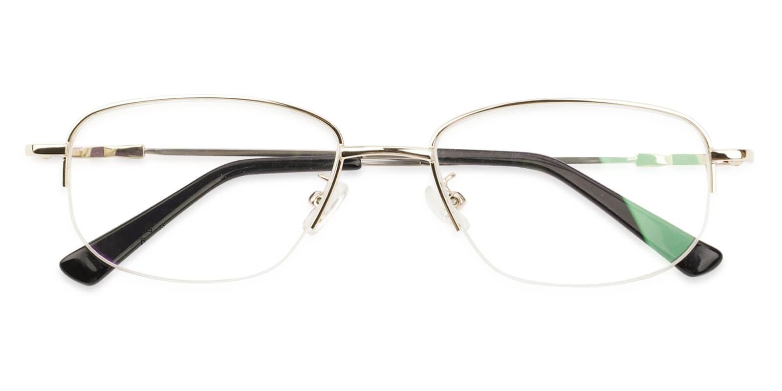 Joshua Gold Metal Eyeglasses , NosePads Frames from ABBE Glasses