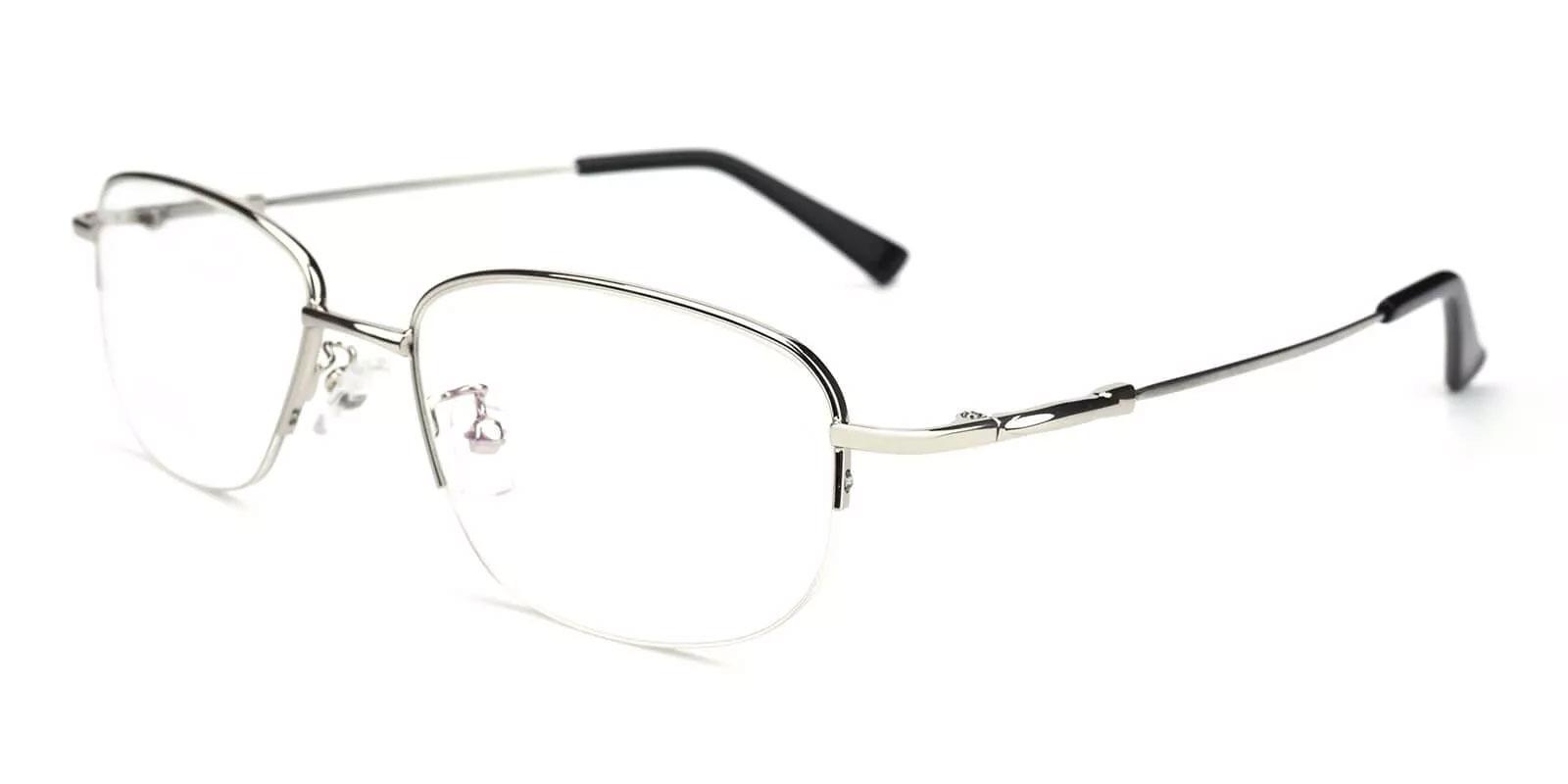 Joshua Silver Metal Eyeglasses , NosePads Frames from ABBE Glasses