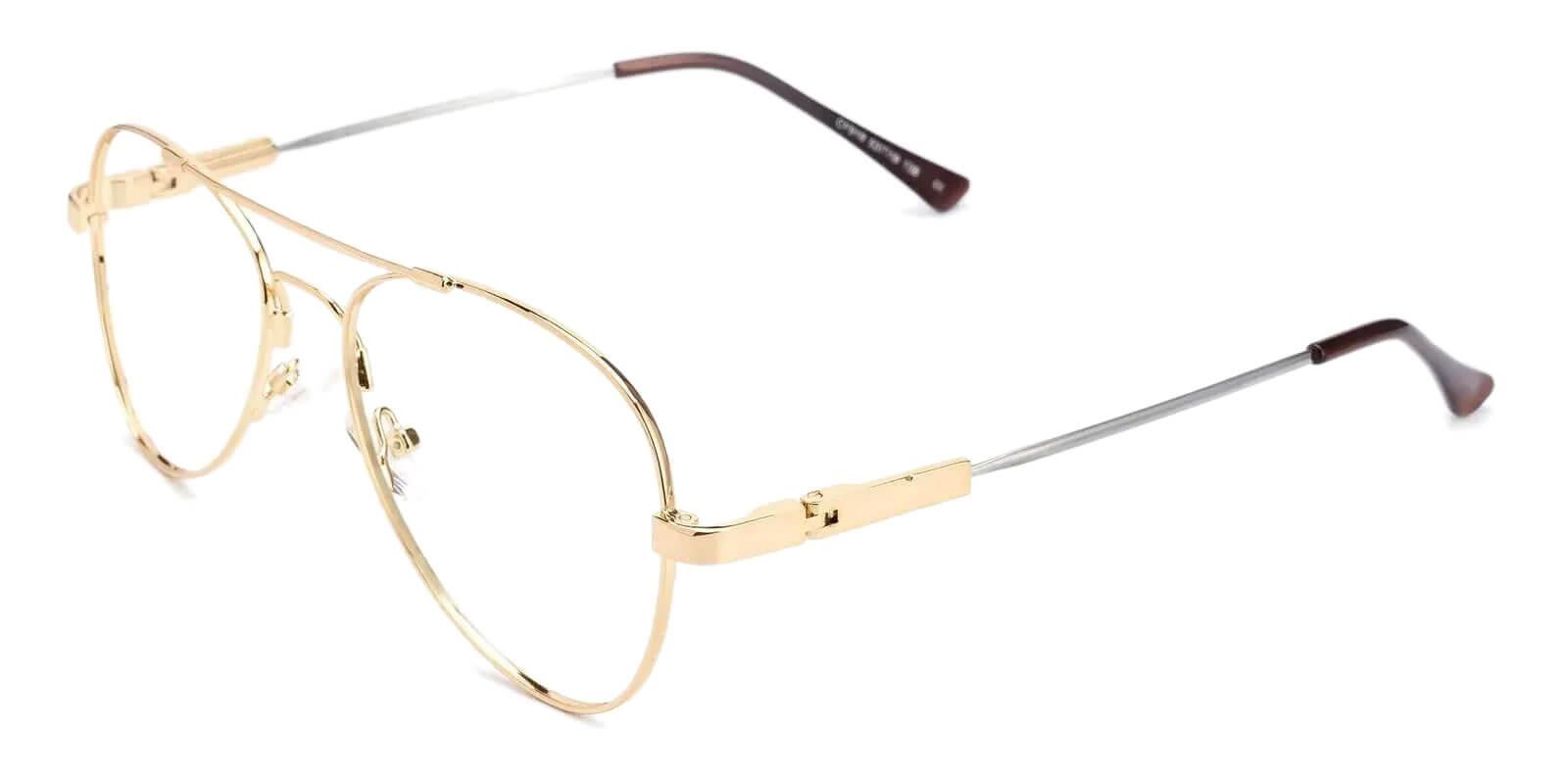 Hunter Gold Metal Eyeglasses , NosePads Frames from ABBE Glasses