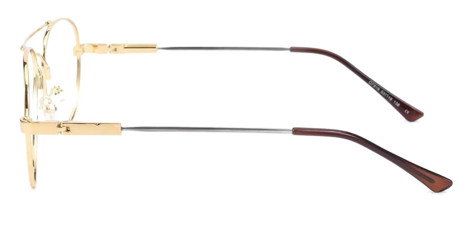 Hunter Gold Metal Eyeglasses , NosePads Frames from ABBE Glasses