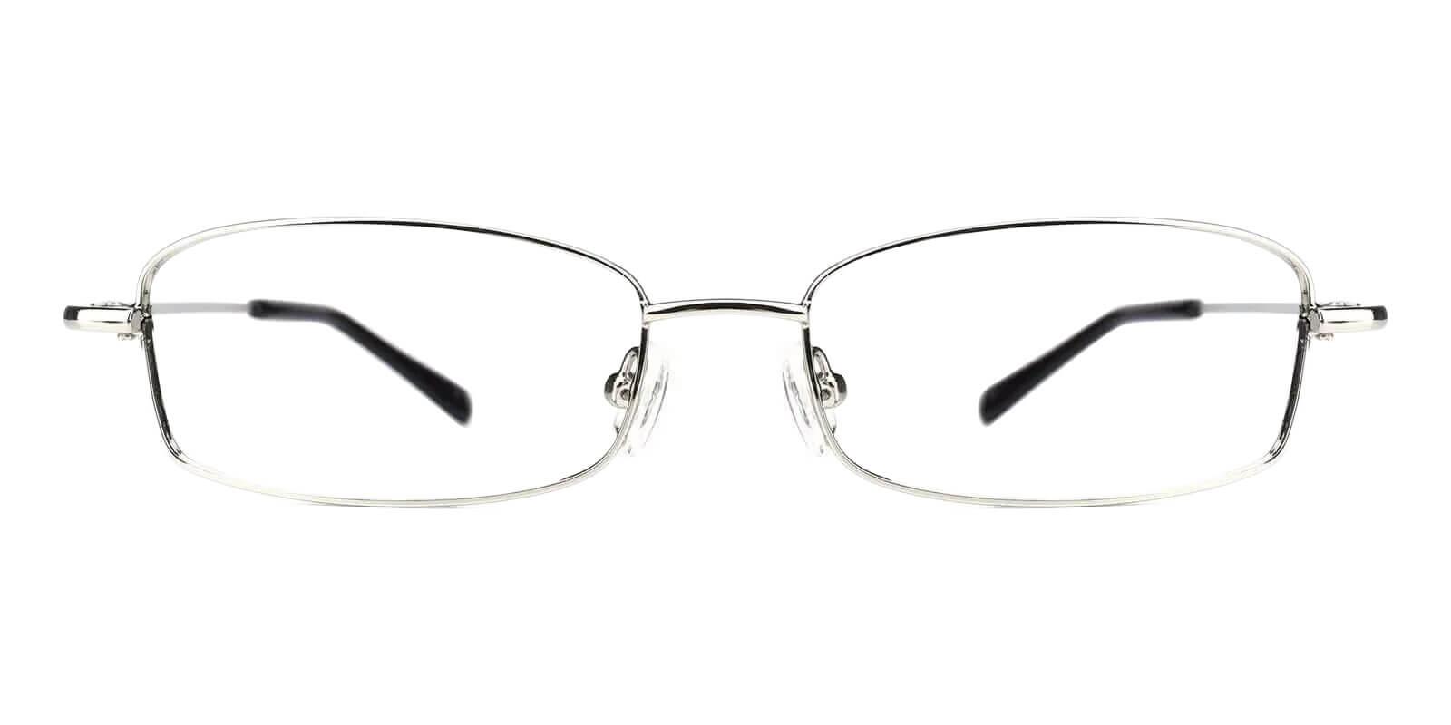 Healdton Silver Metal Eyeglasses , NosePads Frames from ABBE Glasses