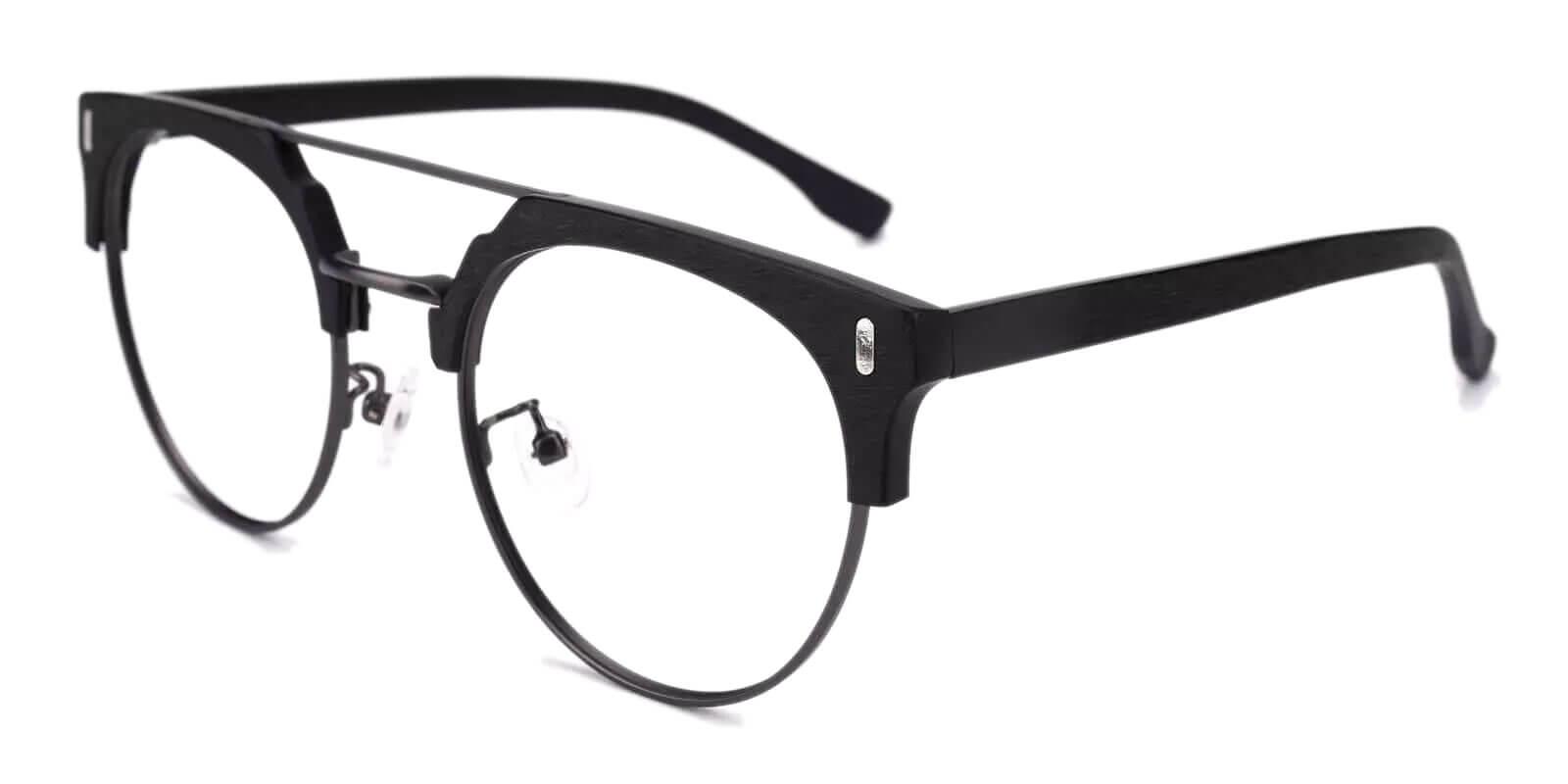 Woonsocket Black Combination Eyeglasses , NosePads Frames from ABBE Glasses