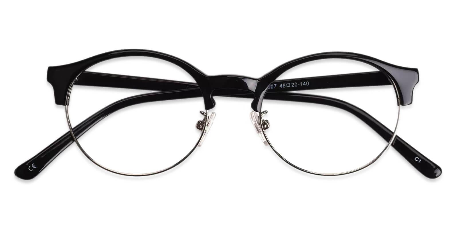 Zenoria Black Combination Eyeglasses , NosePads Frames from ABBE Glasses