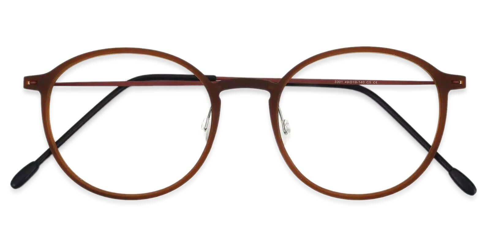 Yoga Brown Combination Eyeglasses , Lightweight , NosePads Frames from ABBE Glasses