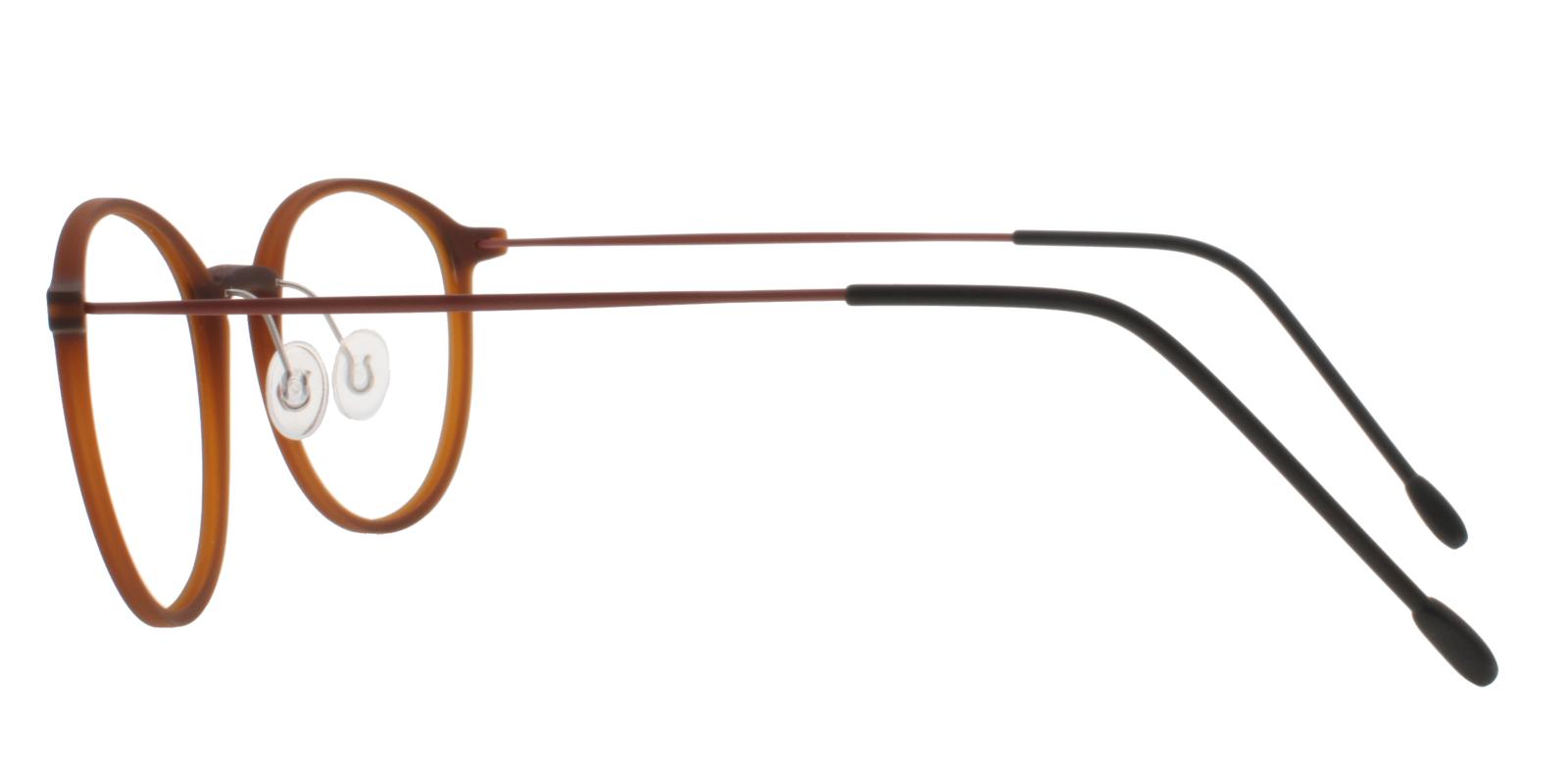 Gambia Brown Combination Eyeglasses , Lightweight , NosePads Frames from ABBE Glasses