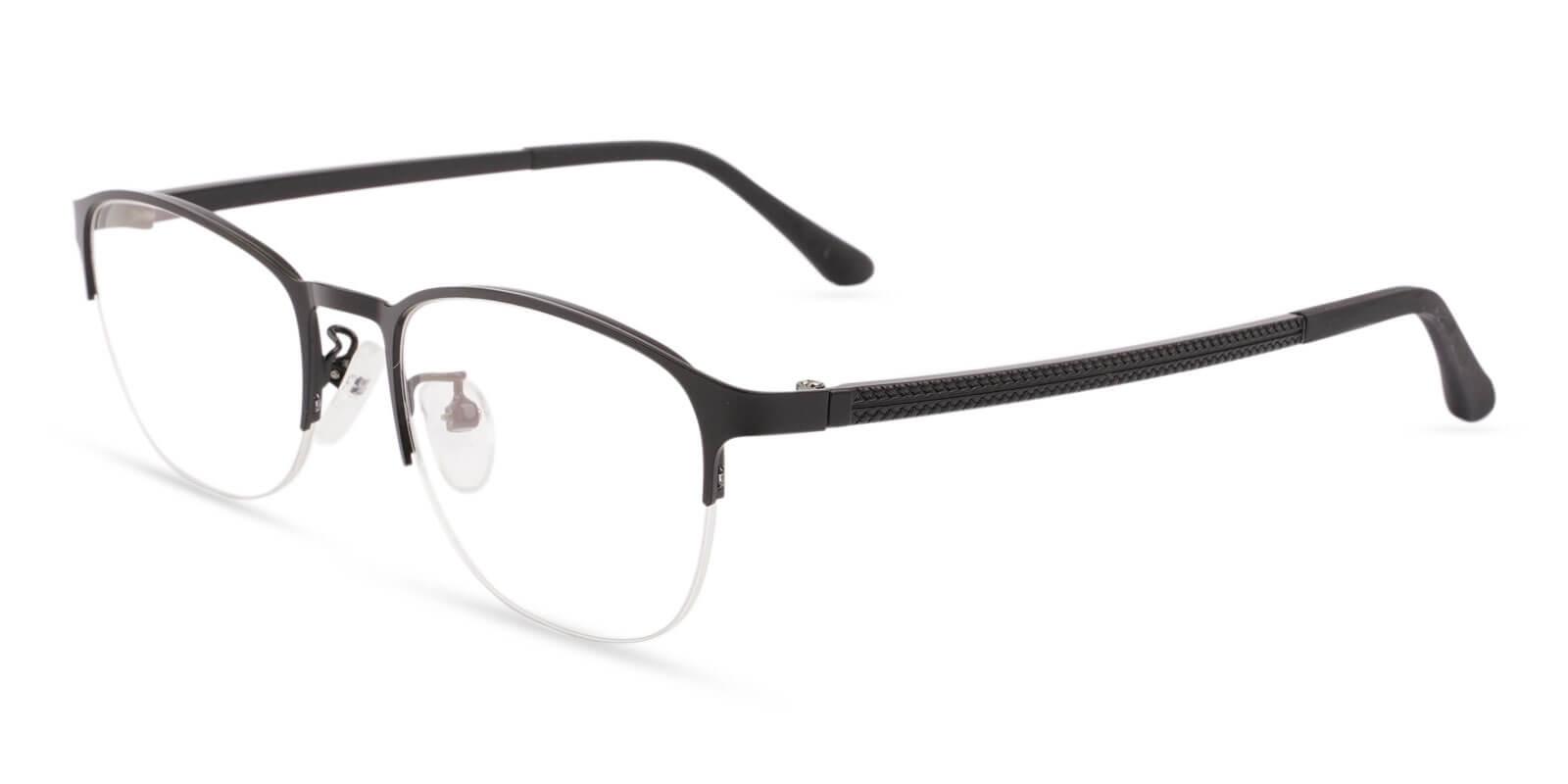 Bailey Black Metal Eyeglasses , NosePads Frames from ABBE Glasses