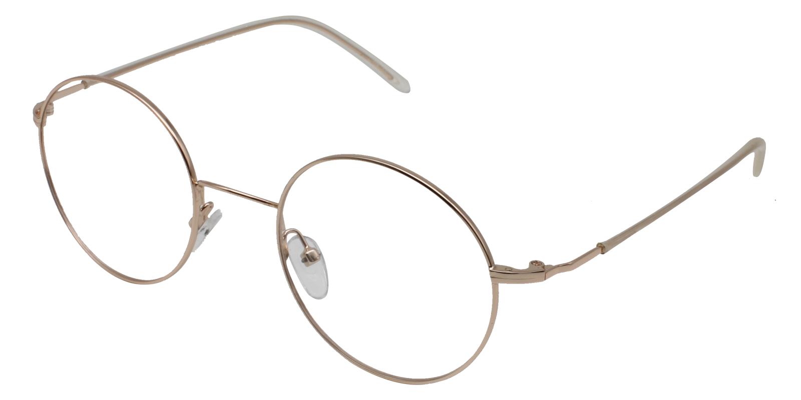 Faith Gold Metal Eyeglasses , Lightweight , NosePads Frames from ABBE Glasses