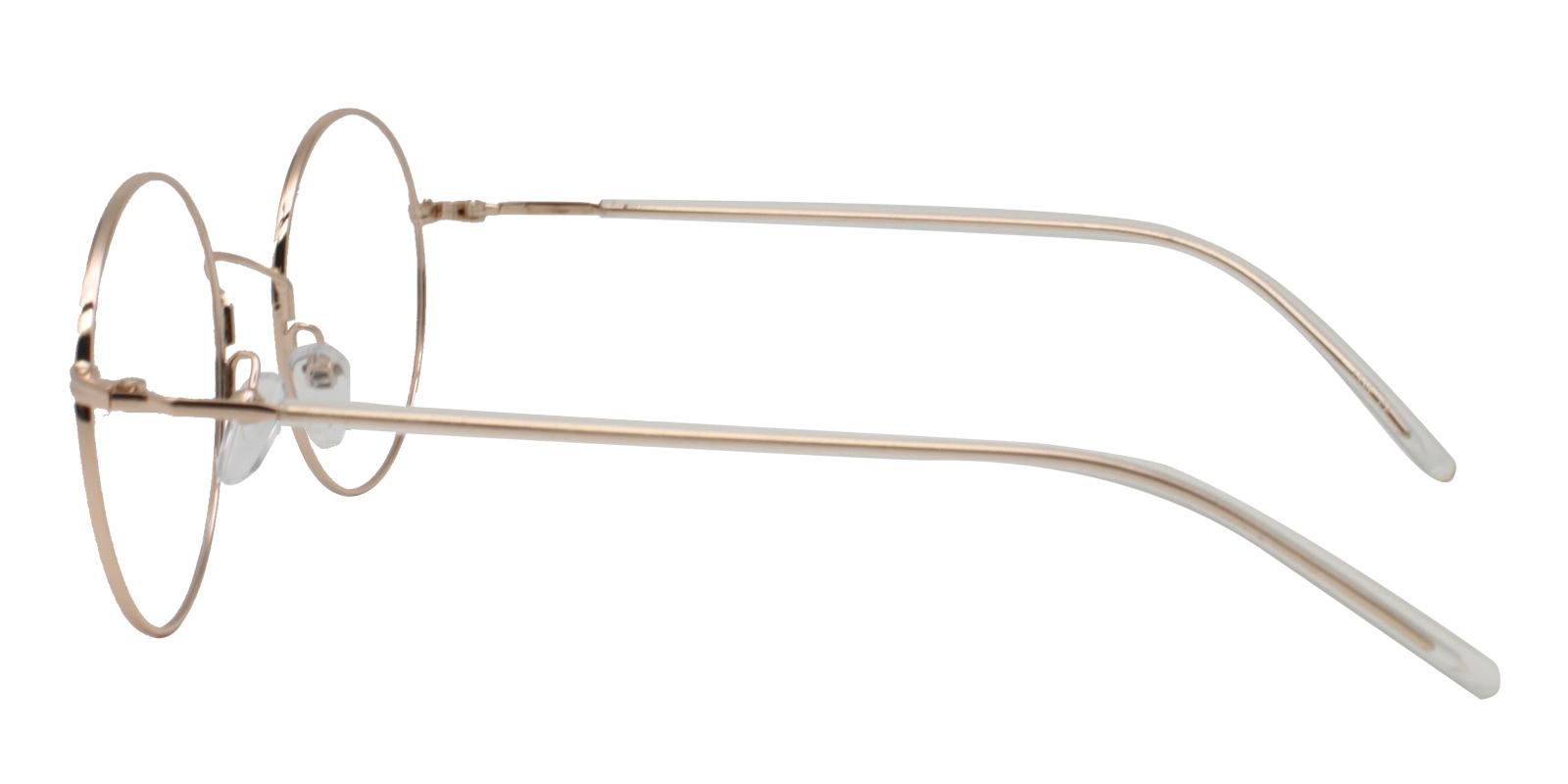 Faith Gold Metal Eyeglasses , Lightweight , NosePads Frames from ABBE Glasses