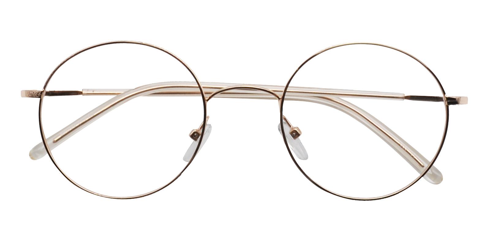 Faith Gold Metal Eyeglasses , Lightweight , NosePads Frames from ABBE Glasses