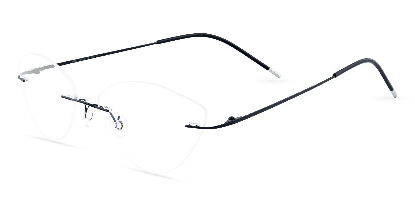 Congo Black Metal Eyeglasses , NosePads Frames from ABBE Glasses