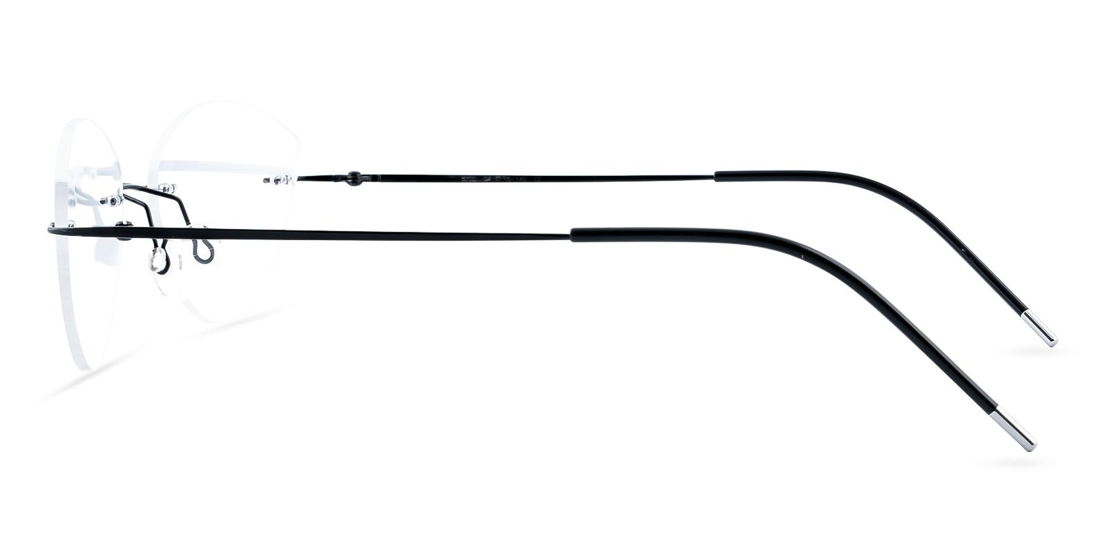 Congo Black Metal Eyeglasses , NosePads Frames from ABBE Glasses