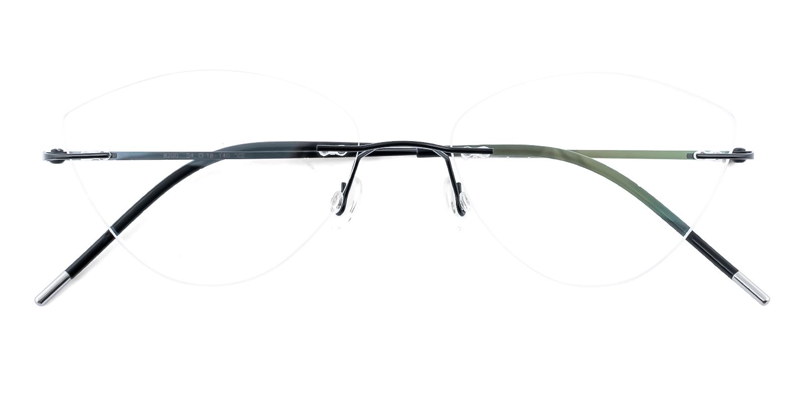 Congo Black Metal Eyeglasses , NosePads Frames from ABBE Glasses