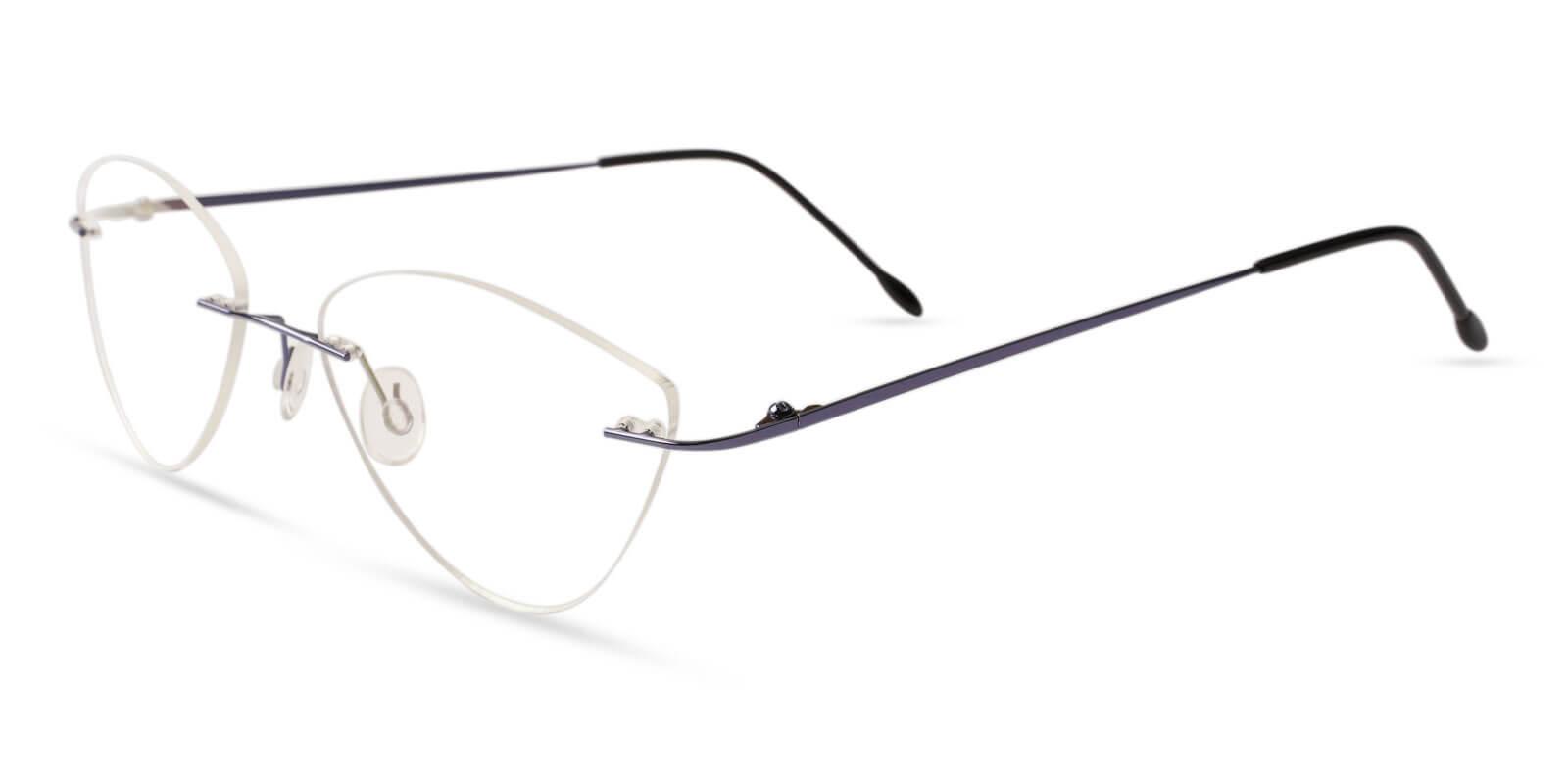 Congo Blue Metal Eyeglasses , NosePads Frames from ABBE Glasses