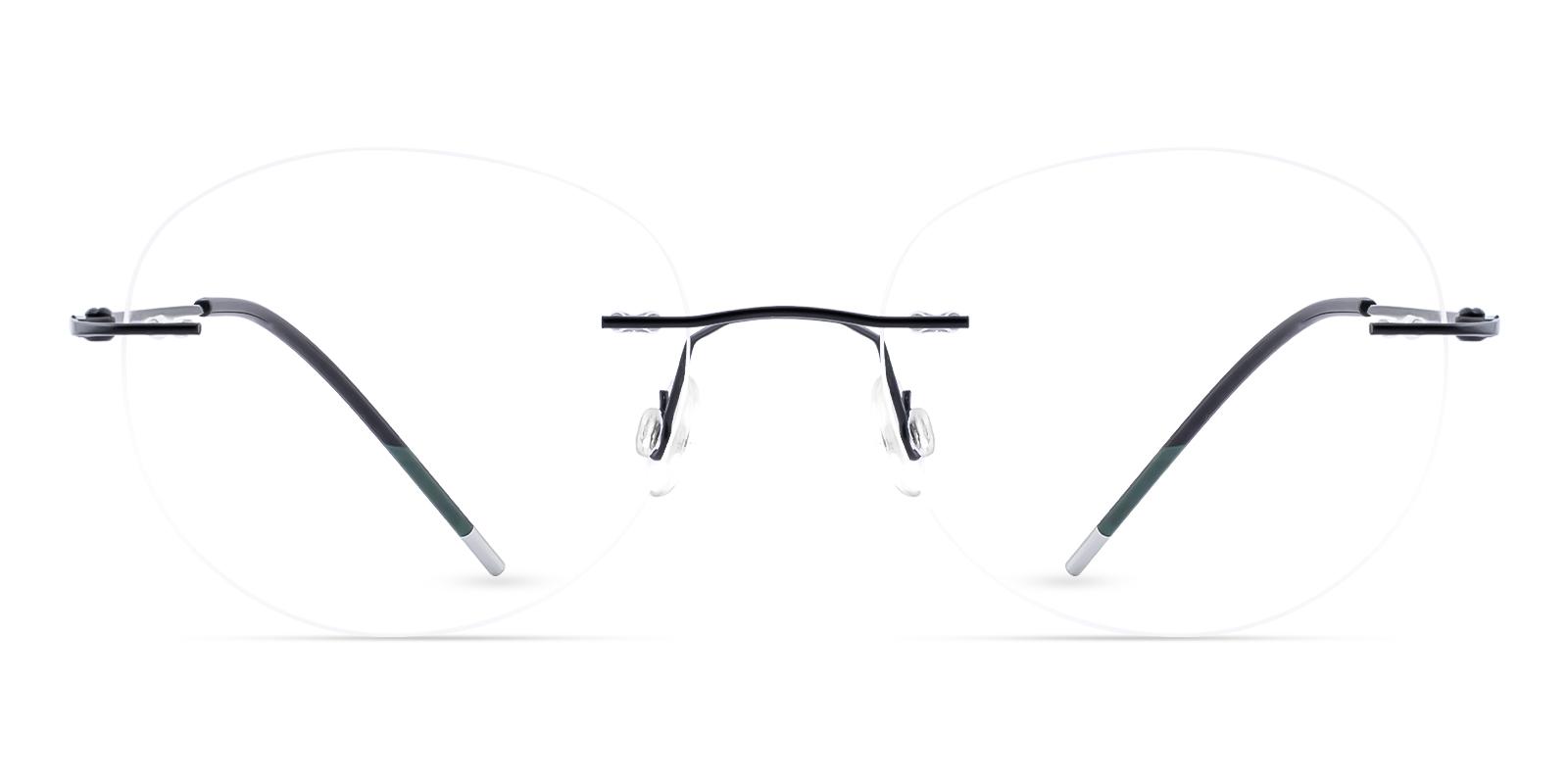 Eritrea Black Metal Eyeglasses , NosePads Frames from ABBE Glasses