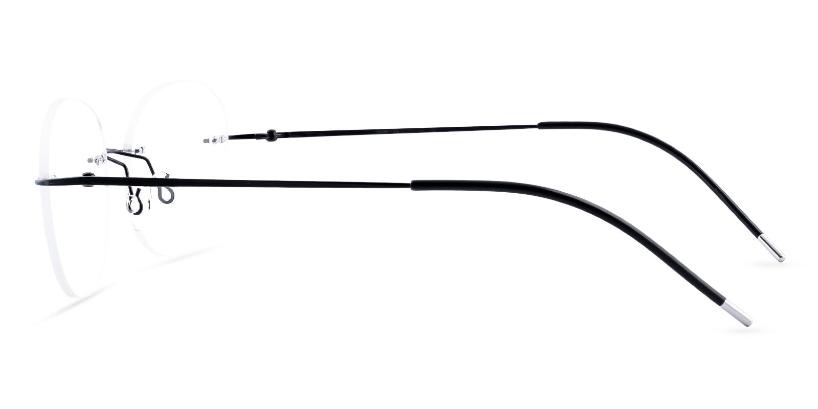 Eritrea Black Metal Eyeglasses , NosePads Frames from ABBE Glasses