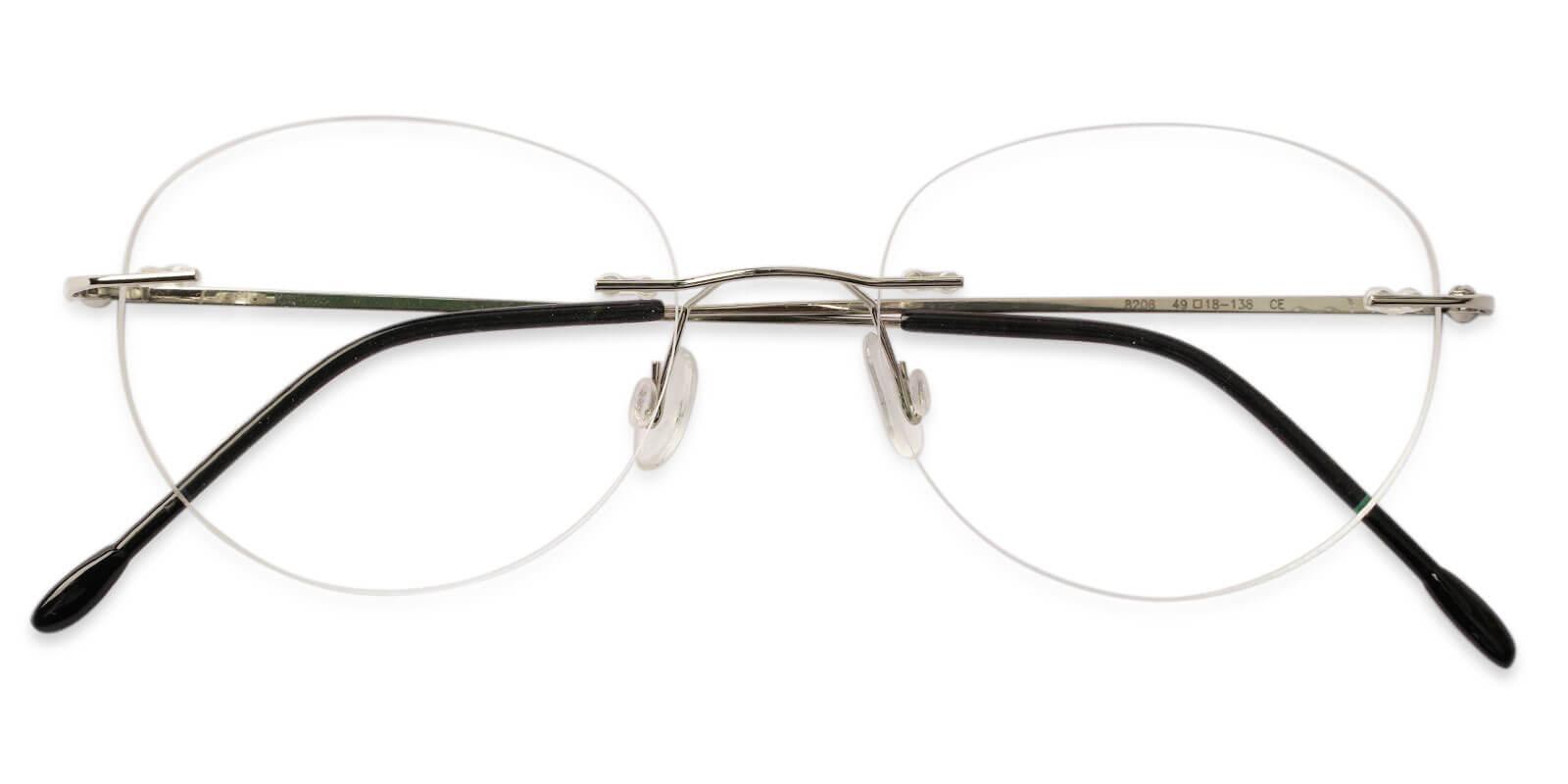 Eritrea Silver Metal Eyeglasses , NosePads Frames from ABBE Glasses