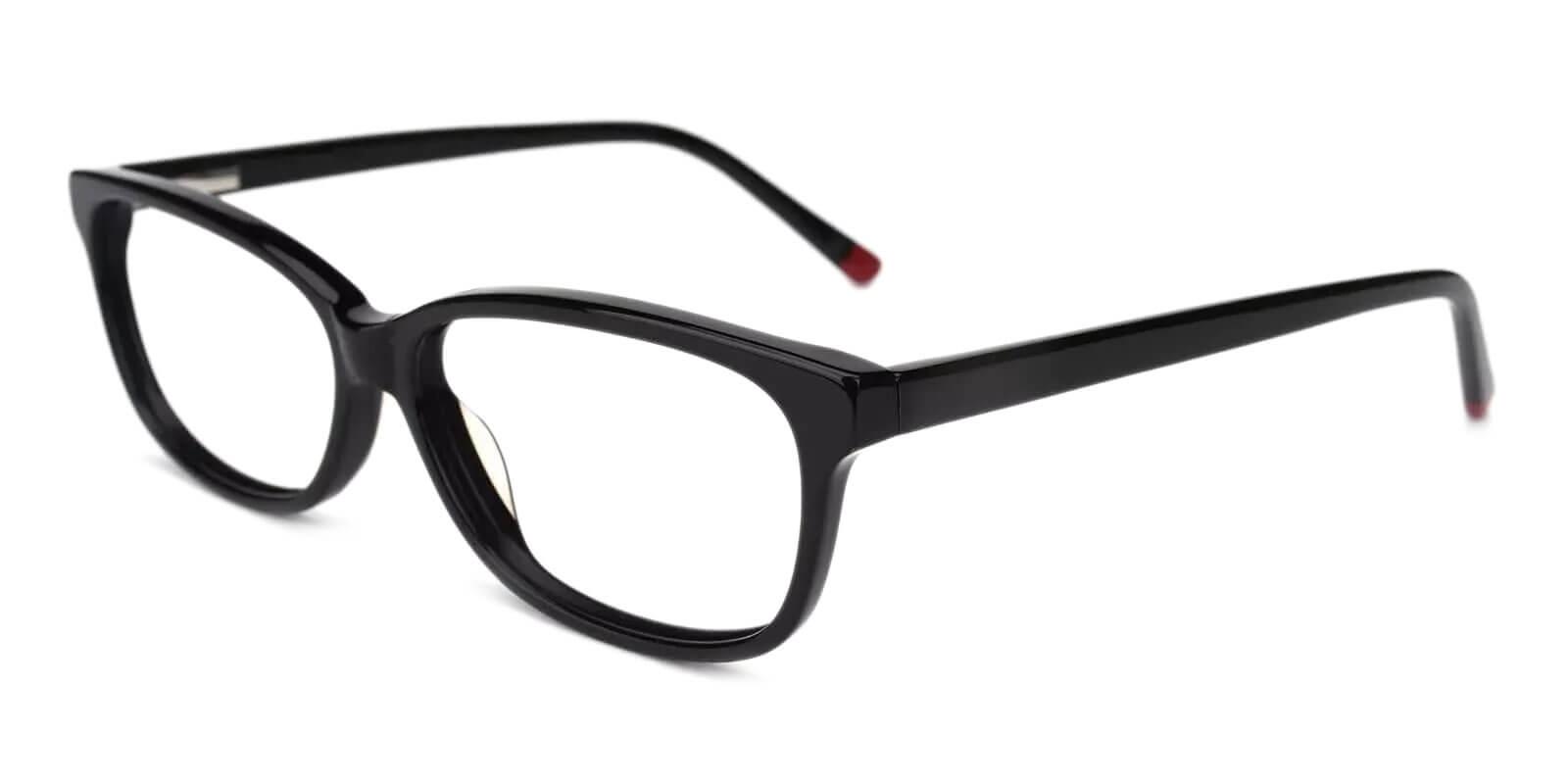 Cyprus Black Acetate Eyeglasses , SpringHinges , UniversalBridgeFit Frames from ABBE Glasses