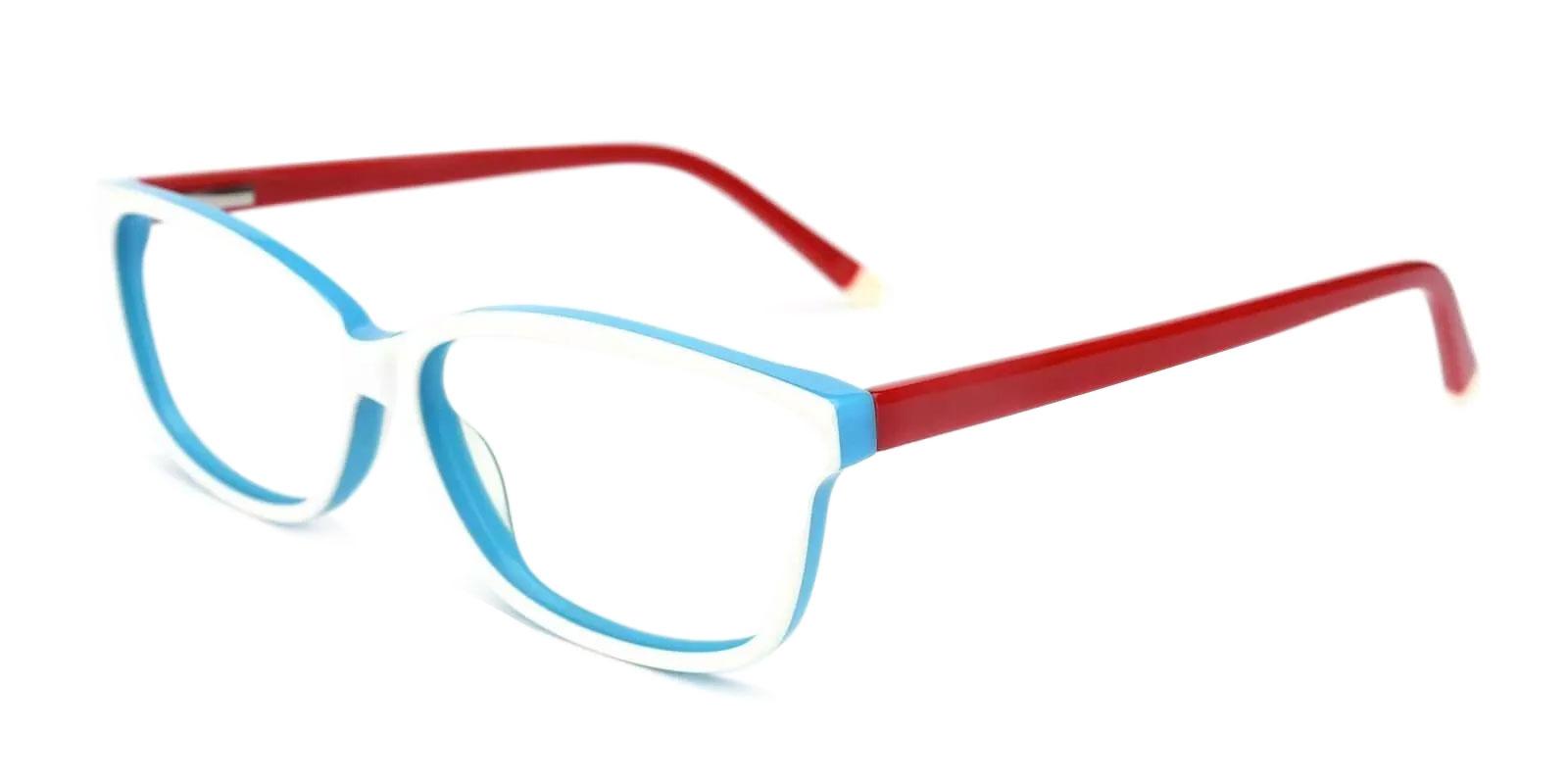 Cyprus White Acetate Eyeglasses , SpringHinges , UniversalBridgeFit Frames from ABBE Glasses