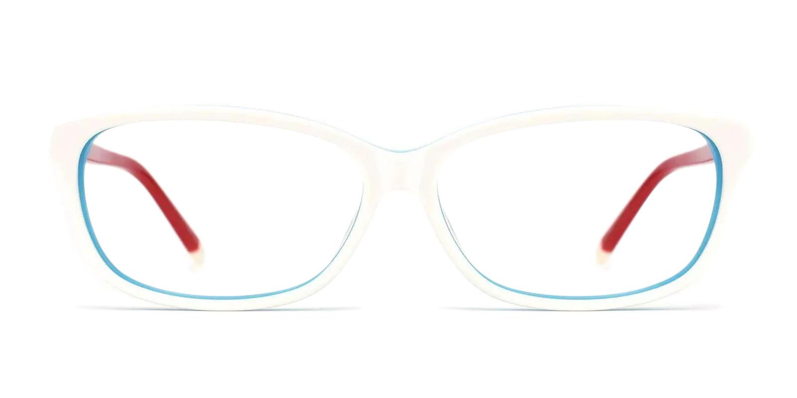 Cyprus White Acetate Eyeglasses , SpringHinges , UniversalBridgeFit Frames from ABBE Glasses