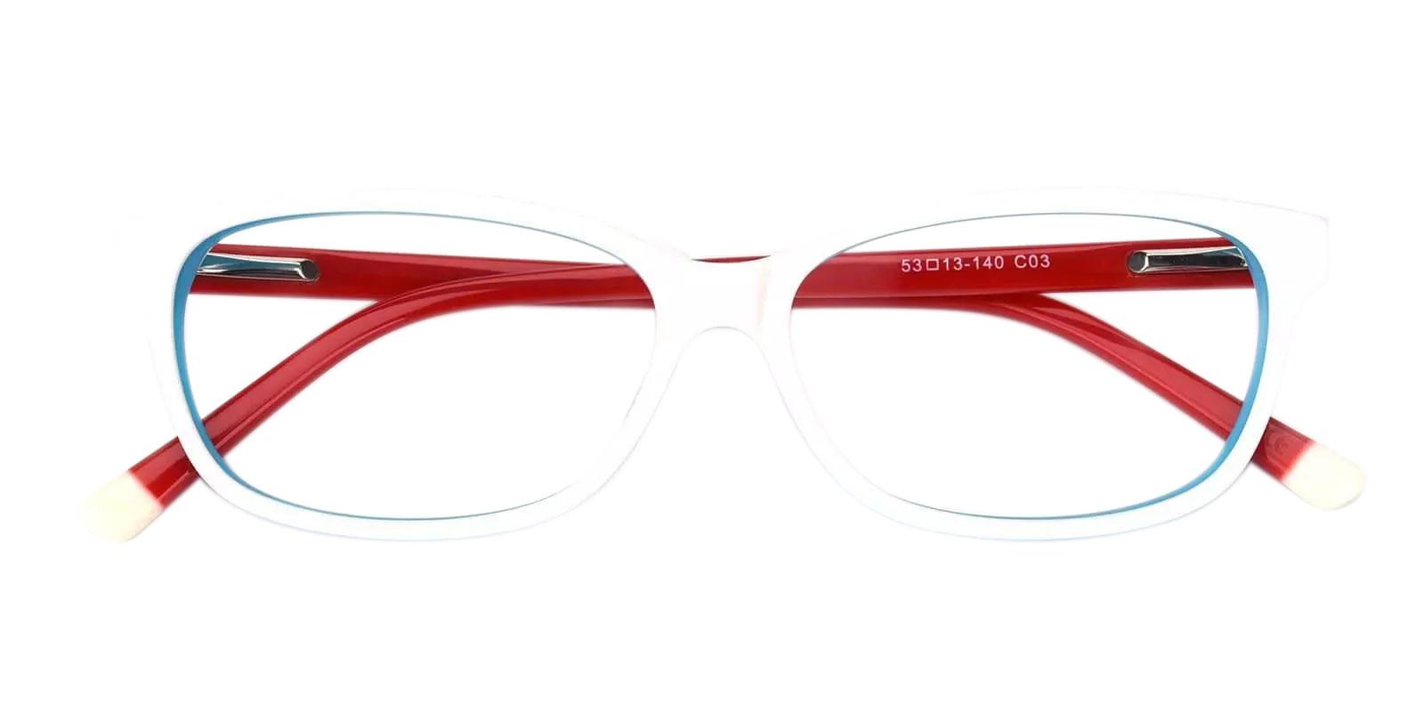 Cyprus White Acetate Eyeglasses , SpringHinges , UniversalBridgeFit Frames from ABBE Glasses