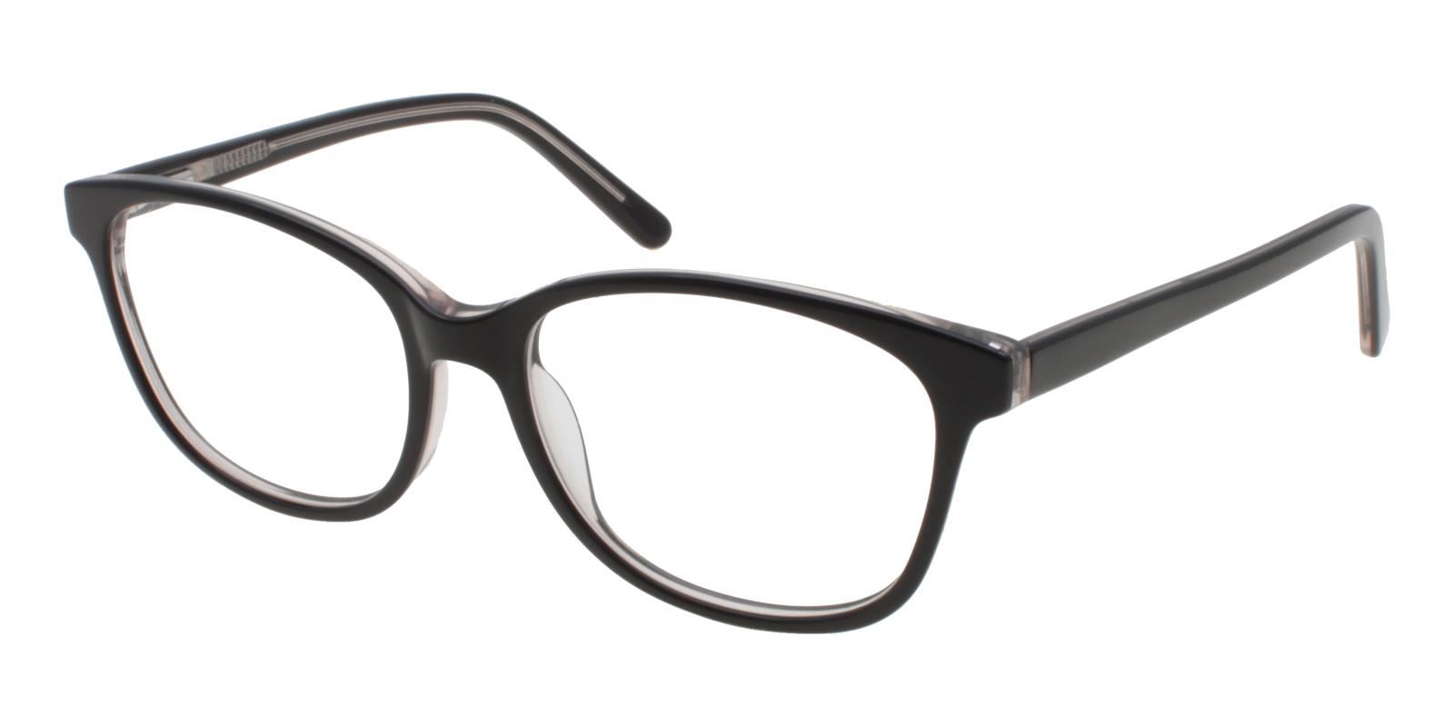 Bolivia Black Acetate Eyeglasses , SpringHinges , UniversalBridgeFit Frames from ABBE Glasses