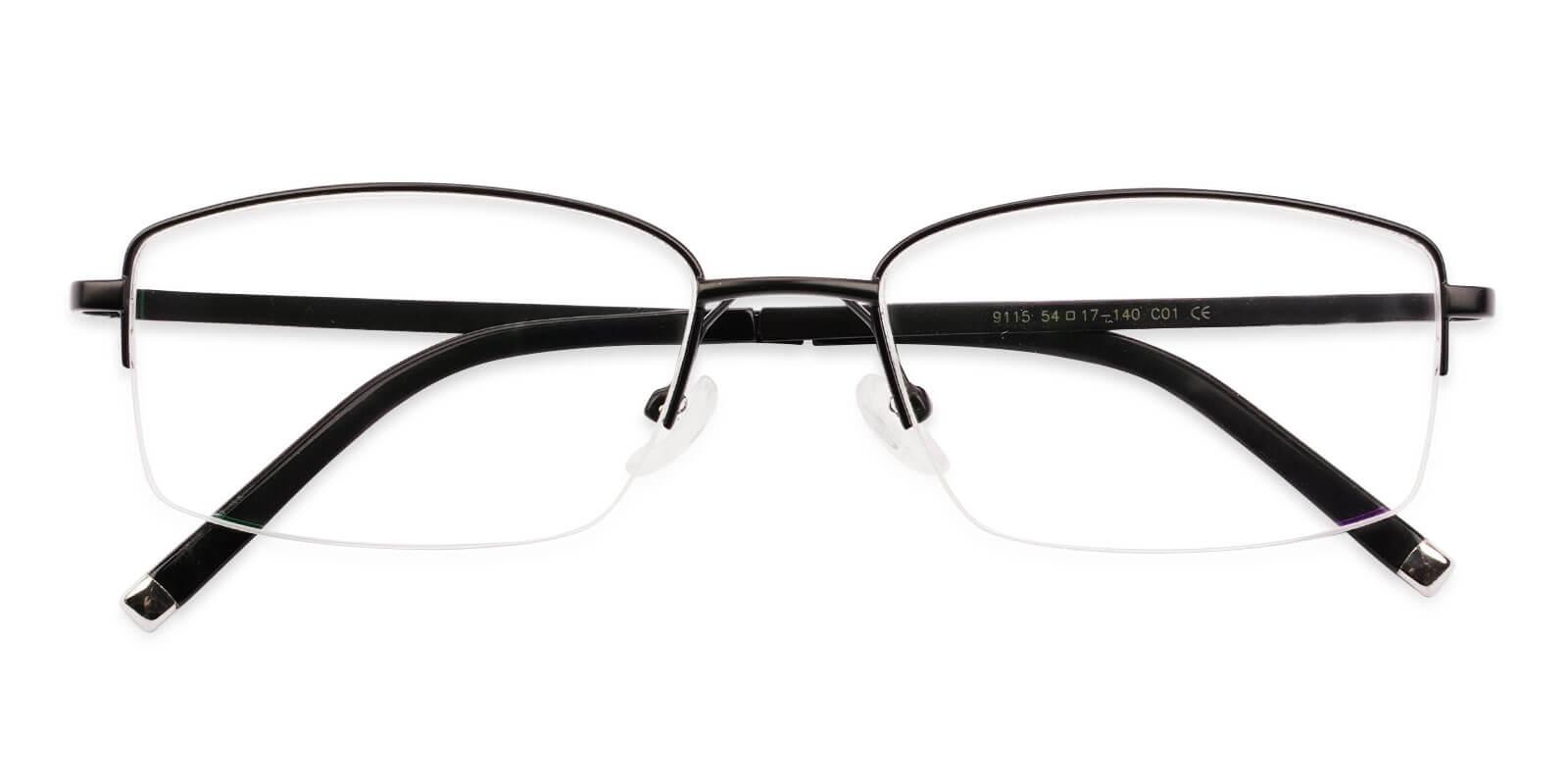 Niger Black Titanium Eyeglasses , NosePads Frames from ABBE Glasses