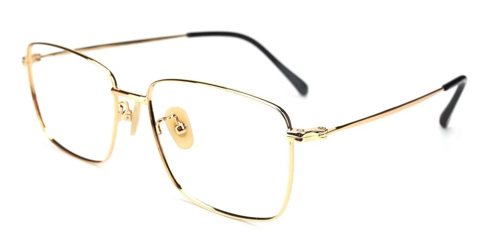 Morocco Gold Titanium Eyeglasses , Lightweight , NosePads Frames from ABBE Glasses