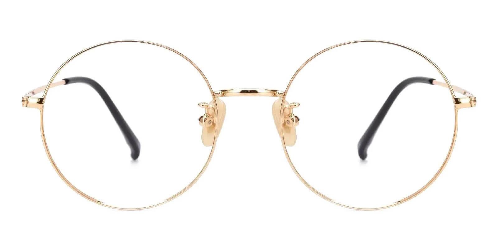 Zoe Gold Titanium Eyeglasses , Lightweight , NosePads Frames from ABBE Glasses