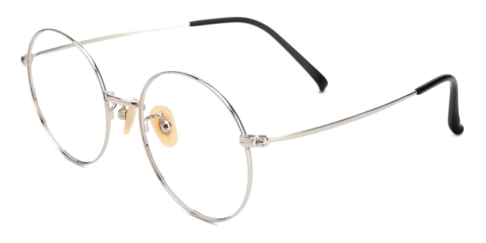 Zoe Silver Titanium Eyeglasses , Lightweight , NosePads Frames from ABBE Glasses