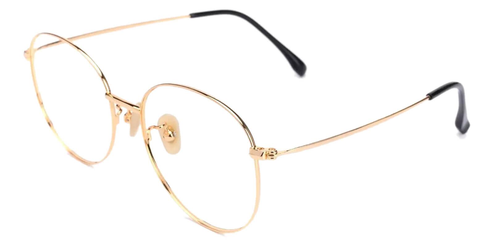 Mongolia Gold Titanium Eyeglasses , Lightweight , NosePads Frames from ABBE Glasses