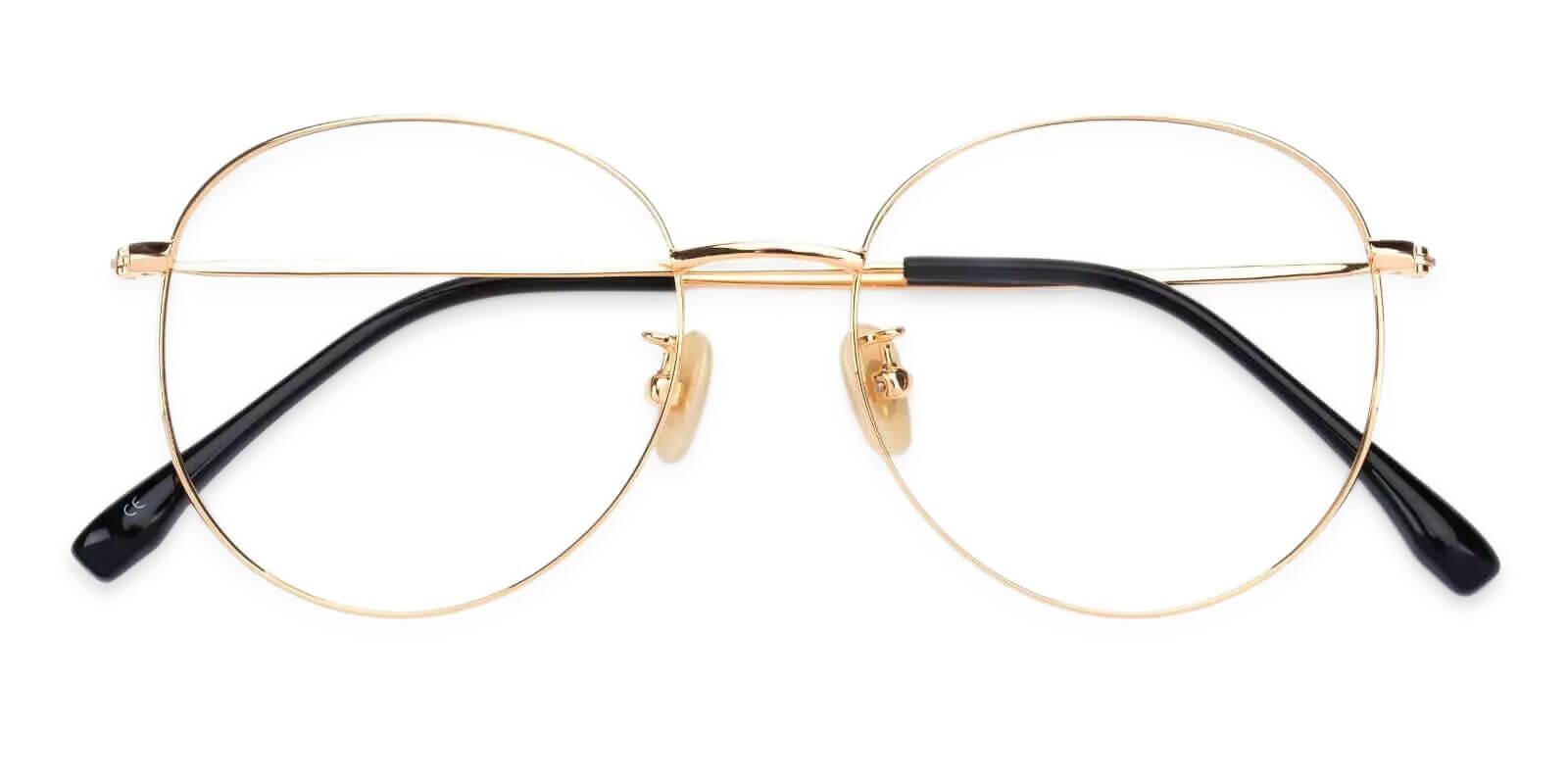 Mongolia Gold Titanium Eyeglasses , Lightweight , NosePads Frames from ABBE Glasses