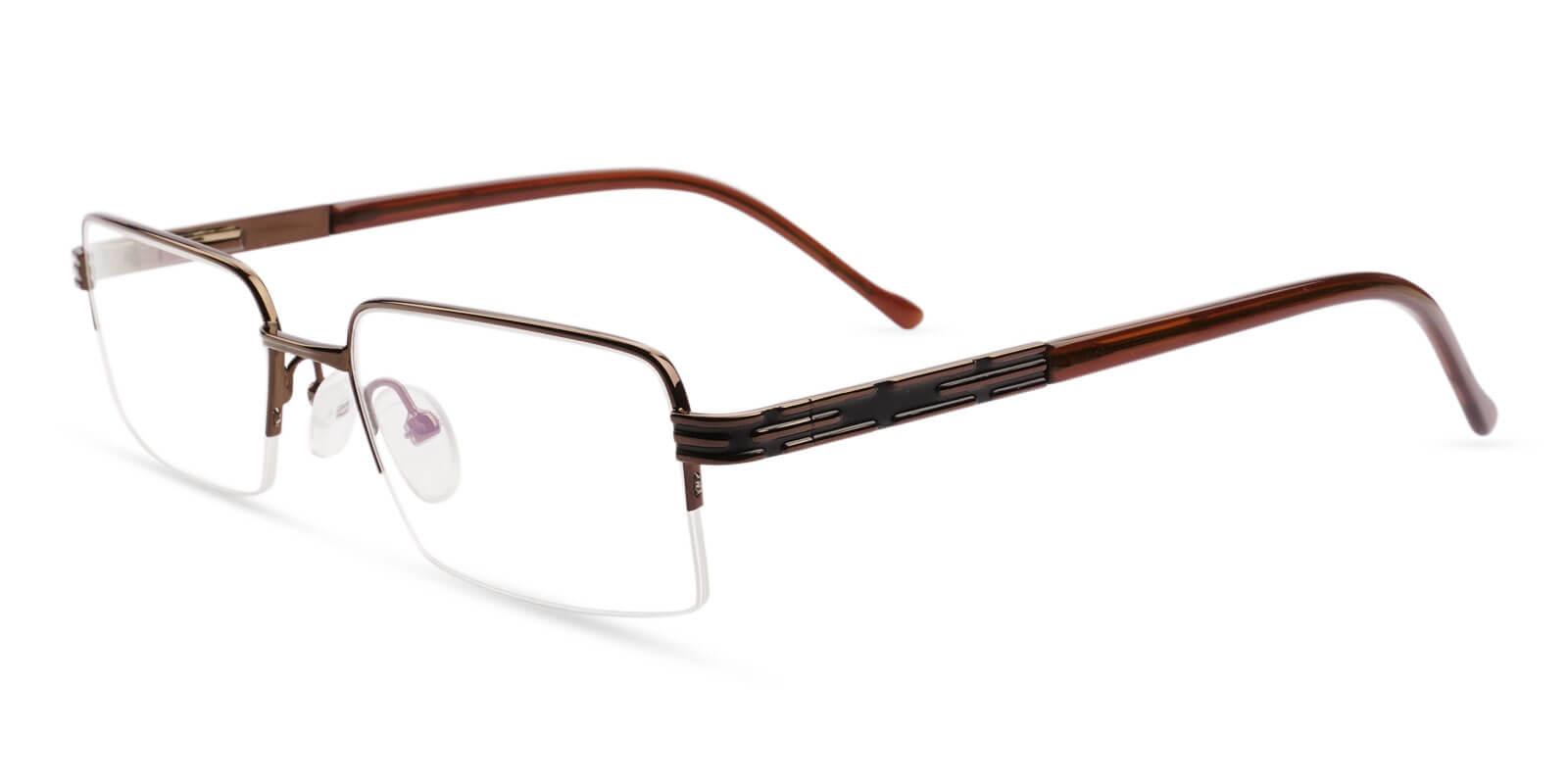 Nicaragua Brown Metal Eyeglasses , SpringHinges , NosePads Frames from ABBE Glasses