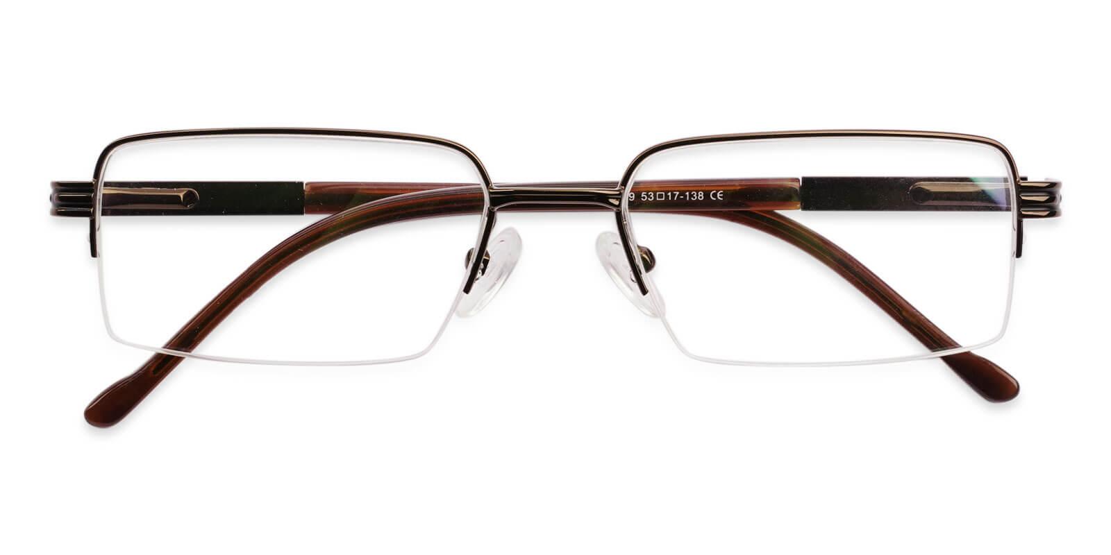 Nicaragua Brown Metal Eyeglasses , SpringHinges , NosePads Frames from ABBE Glasses