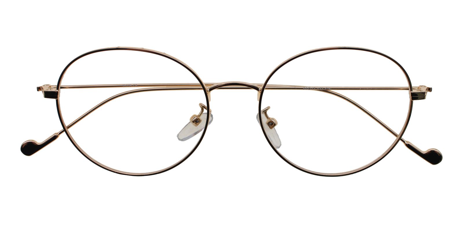 Jamaica Gold Metal Eyeglasses , Lightweight , NosePads Frames from ABBE Glasses