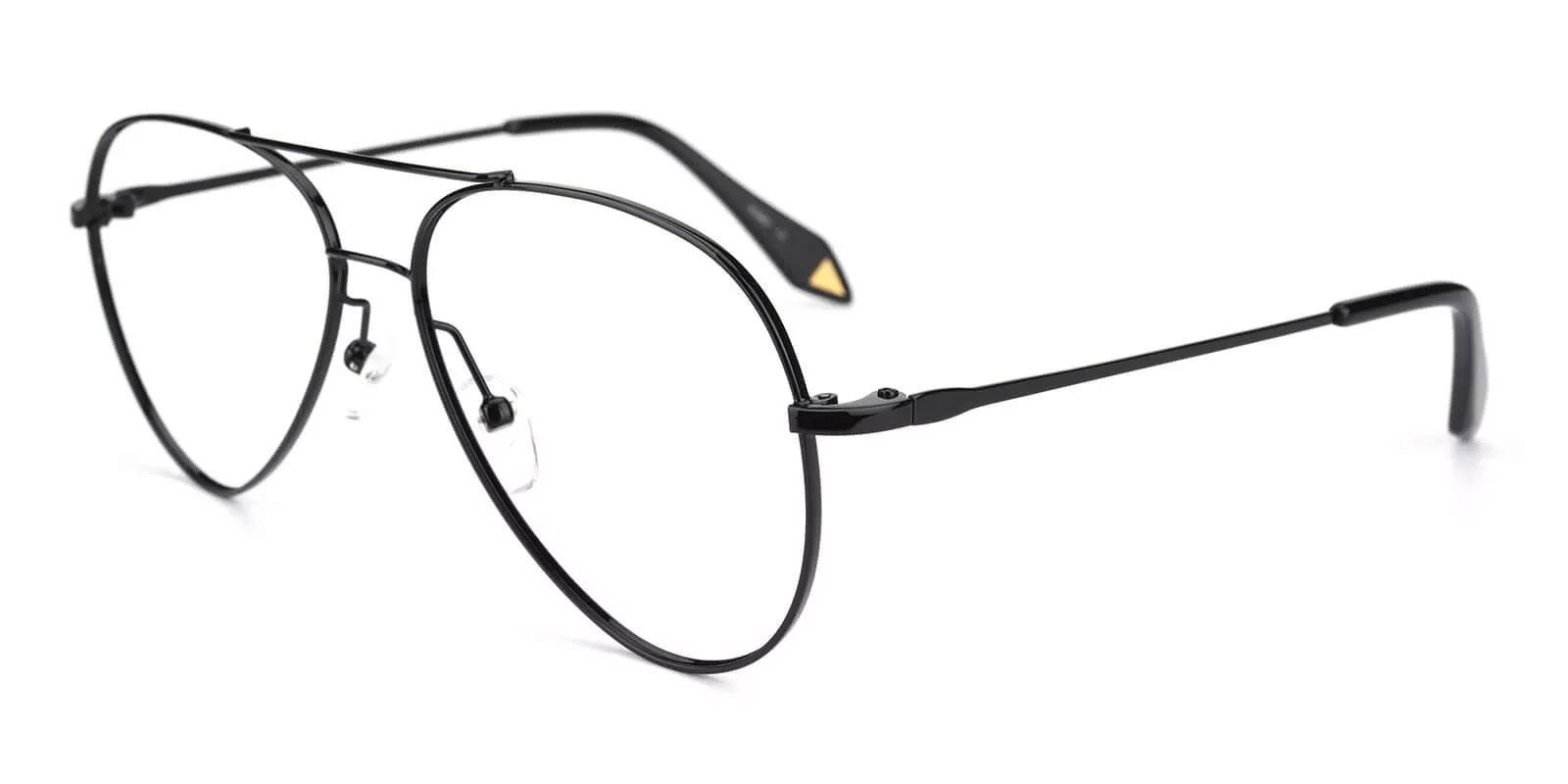 Malawi Black Metal Eyeglasses , NosePads Frames from ABBE Glasses