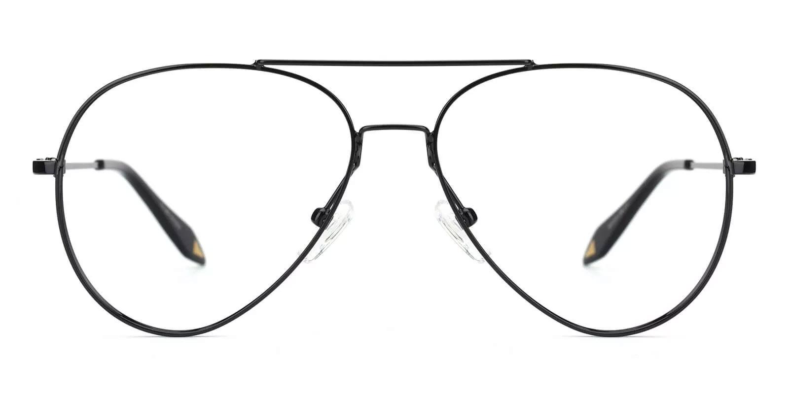 Malawi Black Metal Eyeglasses , NosePads Frames from ABBE Glasses