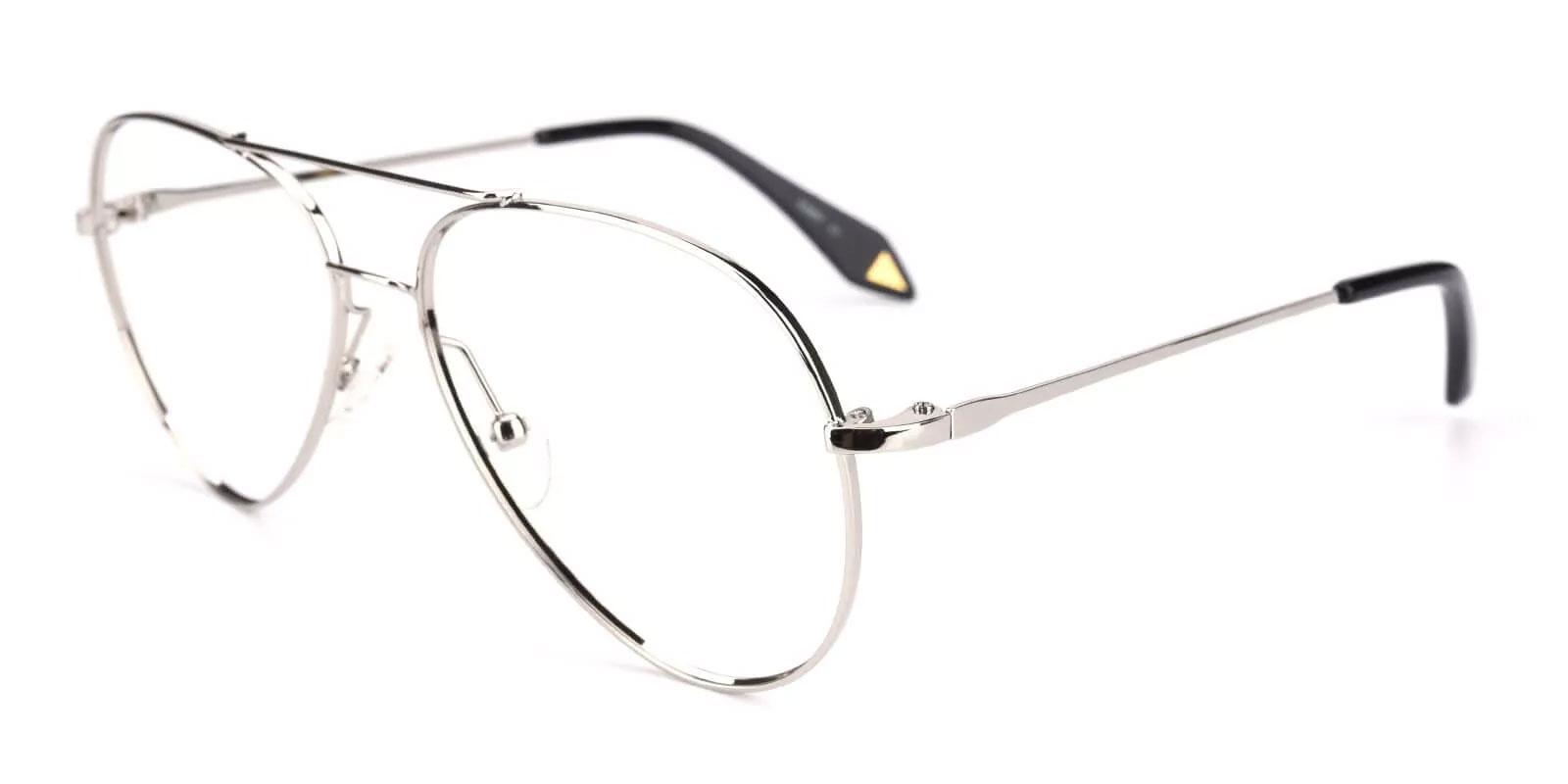 Malawi Silver Metal Eyeglasses , NosePads Frames from ABBE Glasses