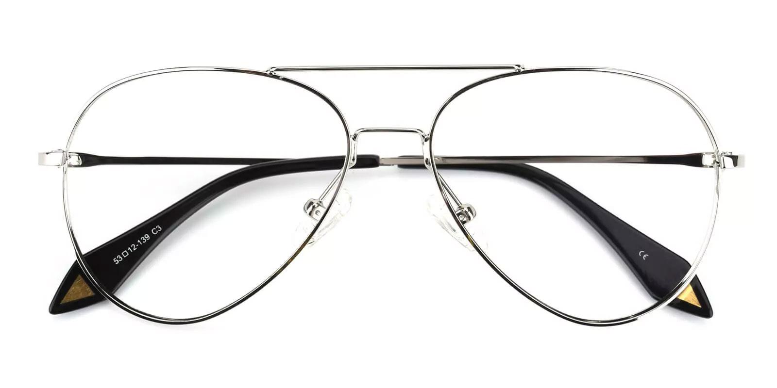 Malawi Silver Metal Eyeglasses , NosePads Frames from ABBE Glasses