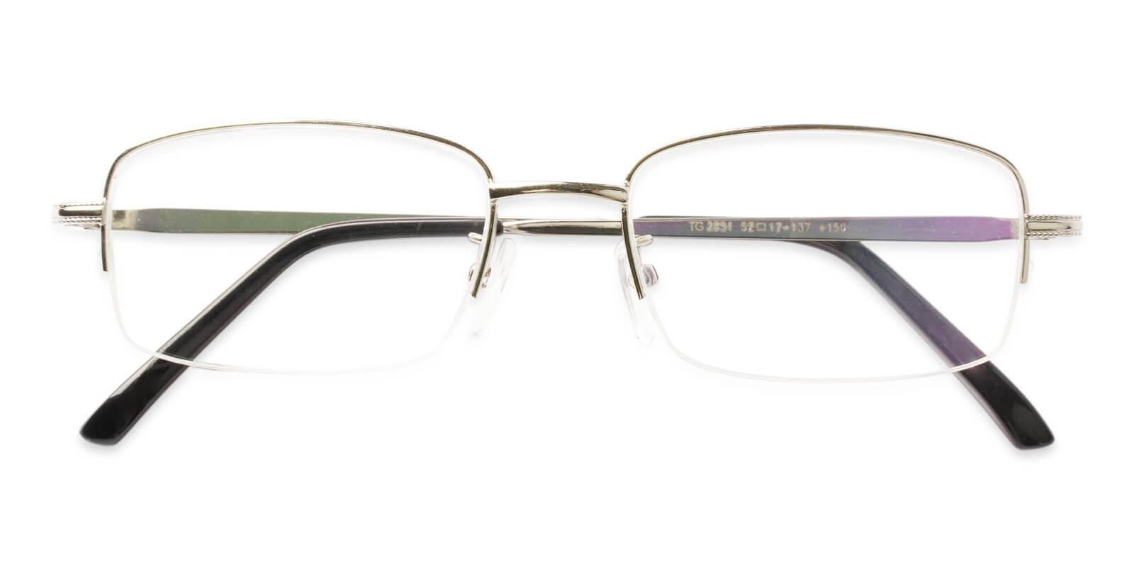 Gabon Silver Metal Eyeglasses , NosePads Frames from ABBE Glasses