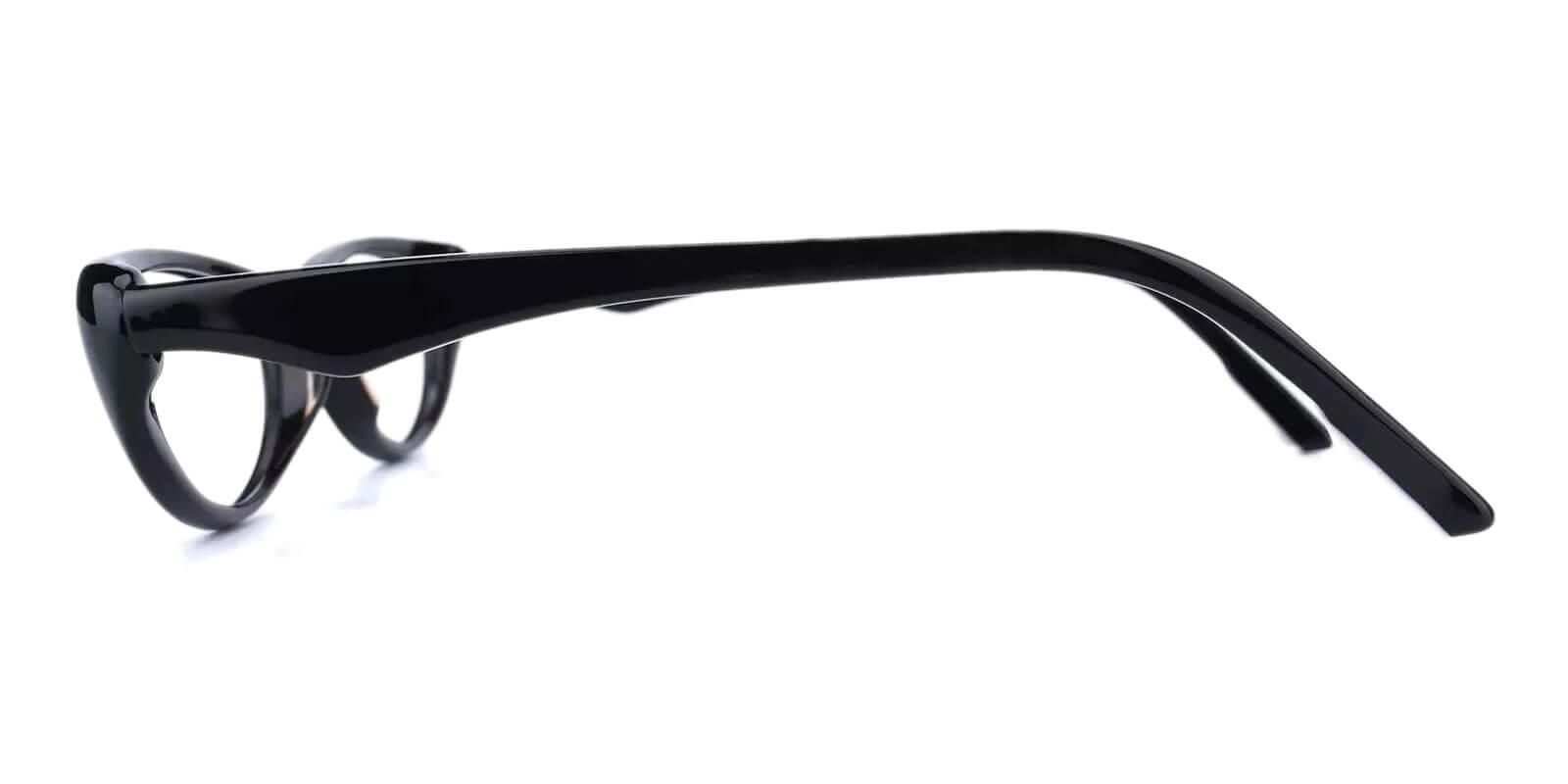 Nevaeh Black Acetate Eyeglasses , UniversalBridgeFit Frames from ABBE Glasses