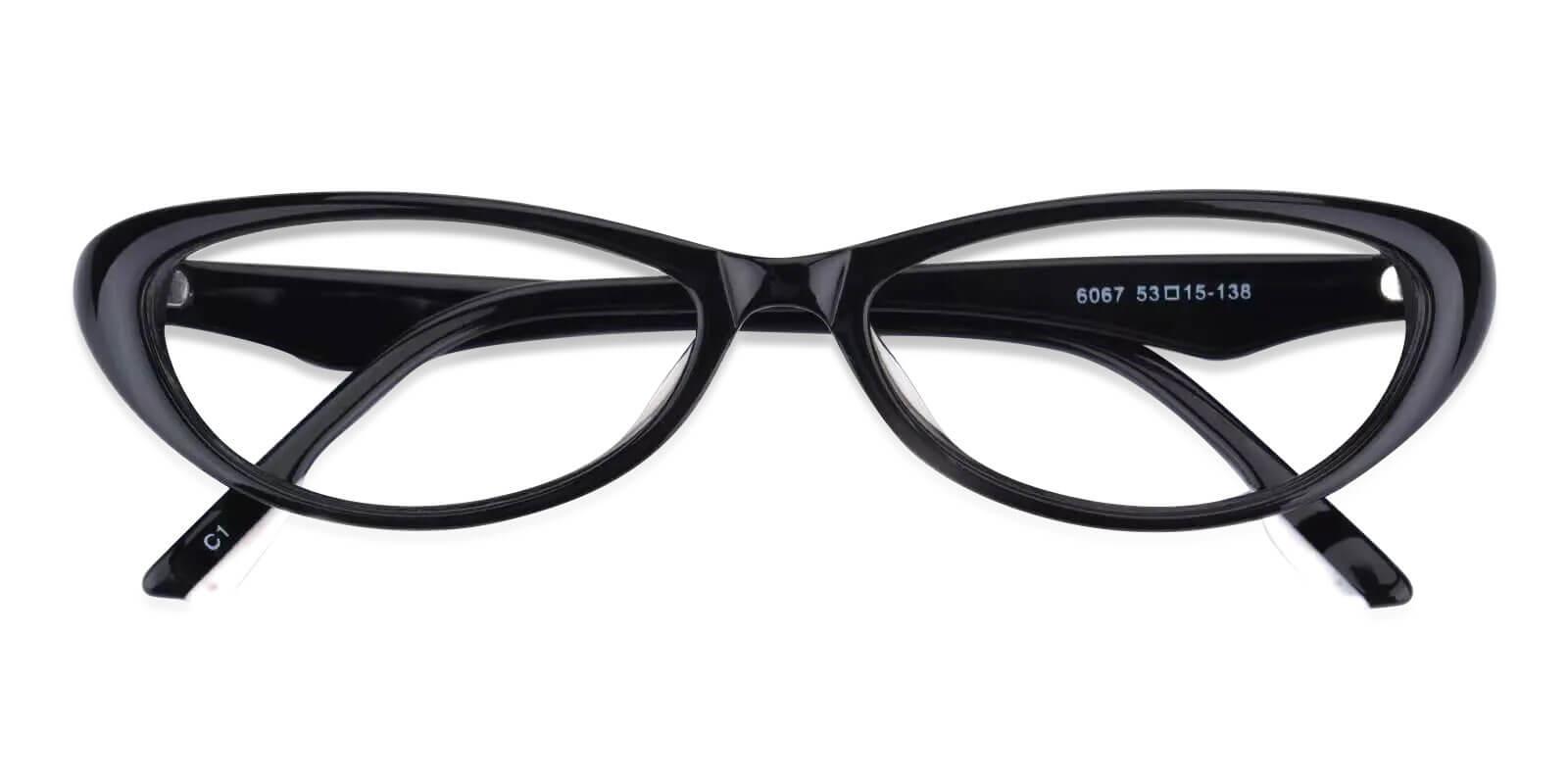 Nevaeh Black Acetate Eyeglasses , UniversalBridgeFit Frames from ABBE Glasses