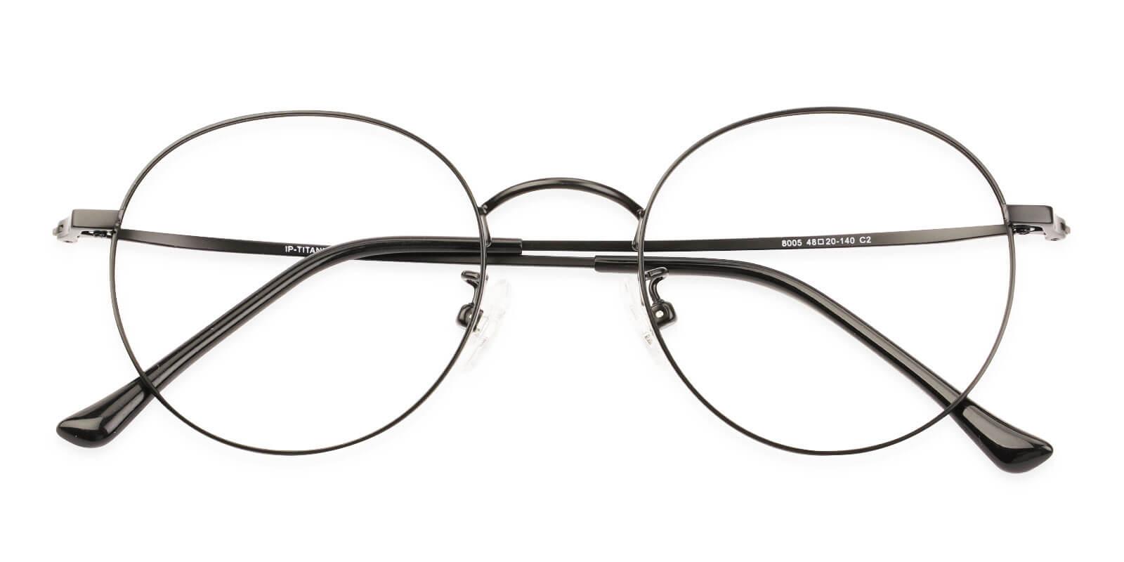 Peyton Black Titanium Eyeglasses , Lightweight , NosePads Frames from ABBE Glasses