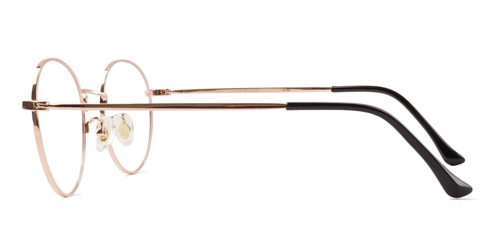 Peyton Gold Titanium Eyeglasses , Lightweight , NosePads Frames from ABBE Glasses