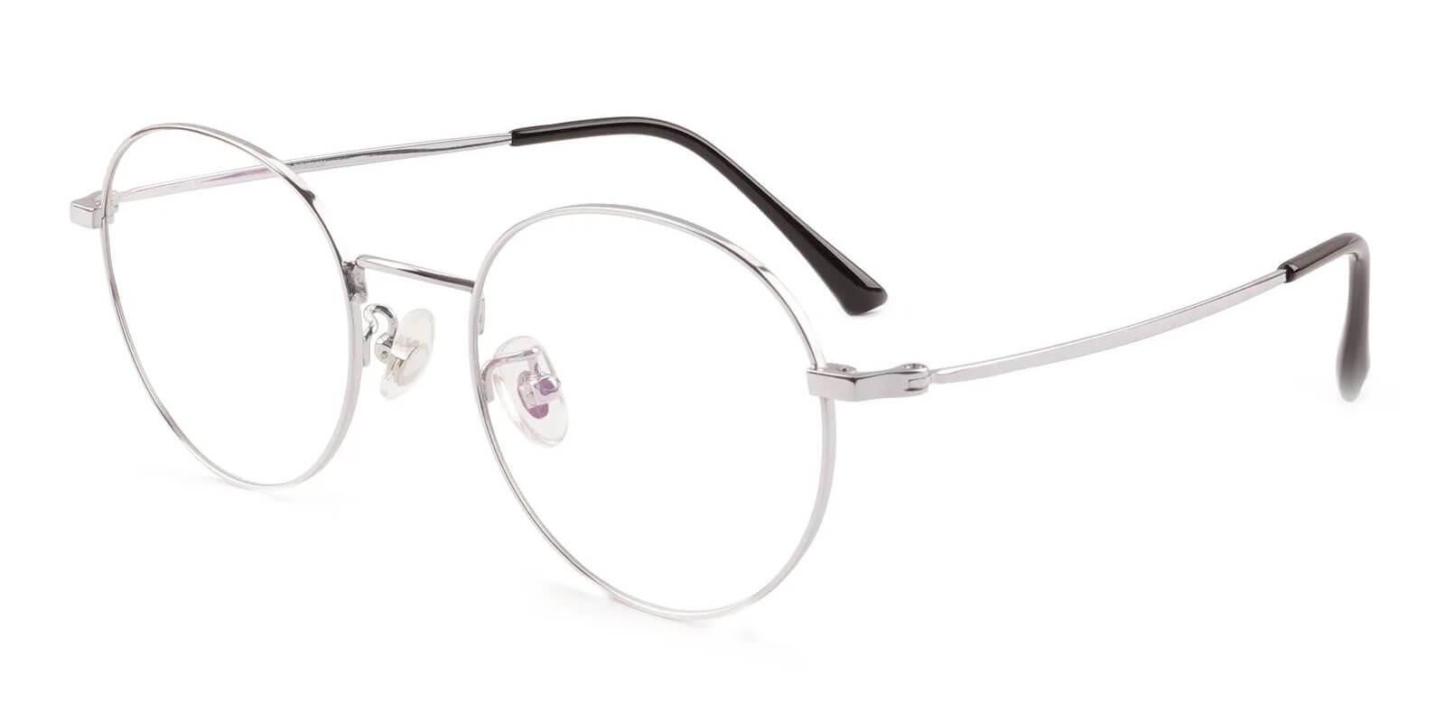 Peyton Silver Titanium Eyeglasses , Lightweight , NosePads Frames from ABBE Glasses